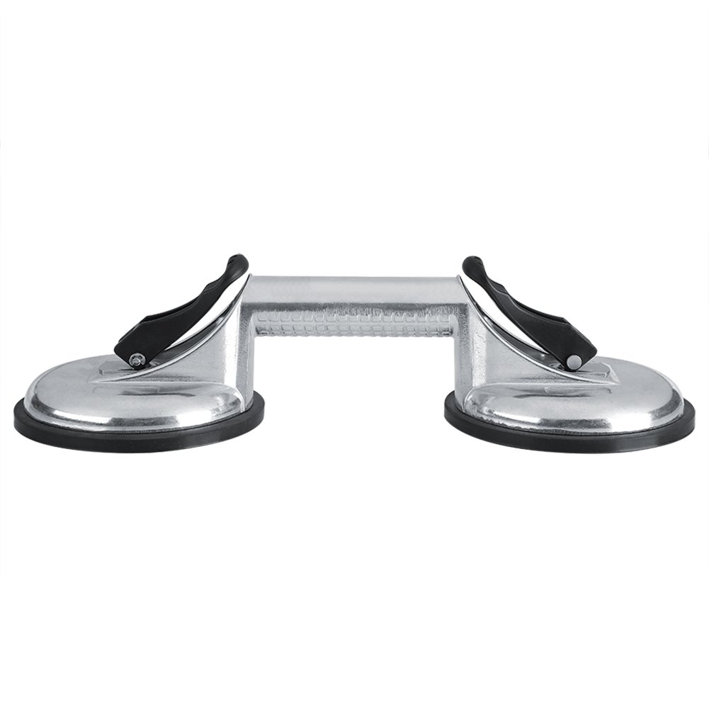 Heavy Duty Aluminum Alloy Vacuum Suction Cup - Professional Double Plate Glass Lifter & Dent Puller for Window Installation, Auto Body Repair, and Glass Moving