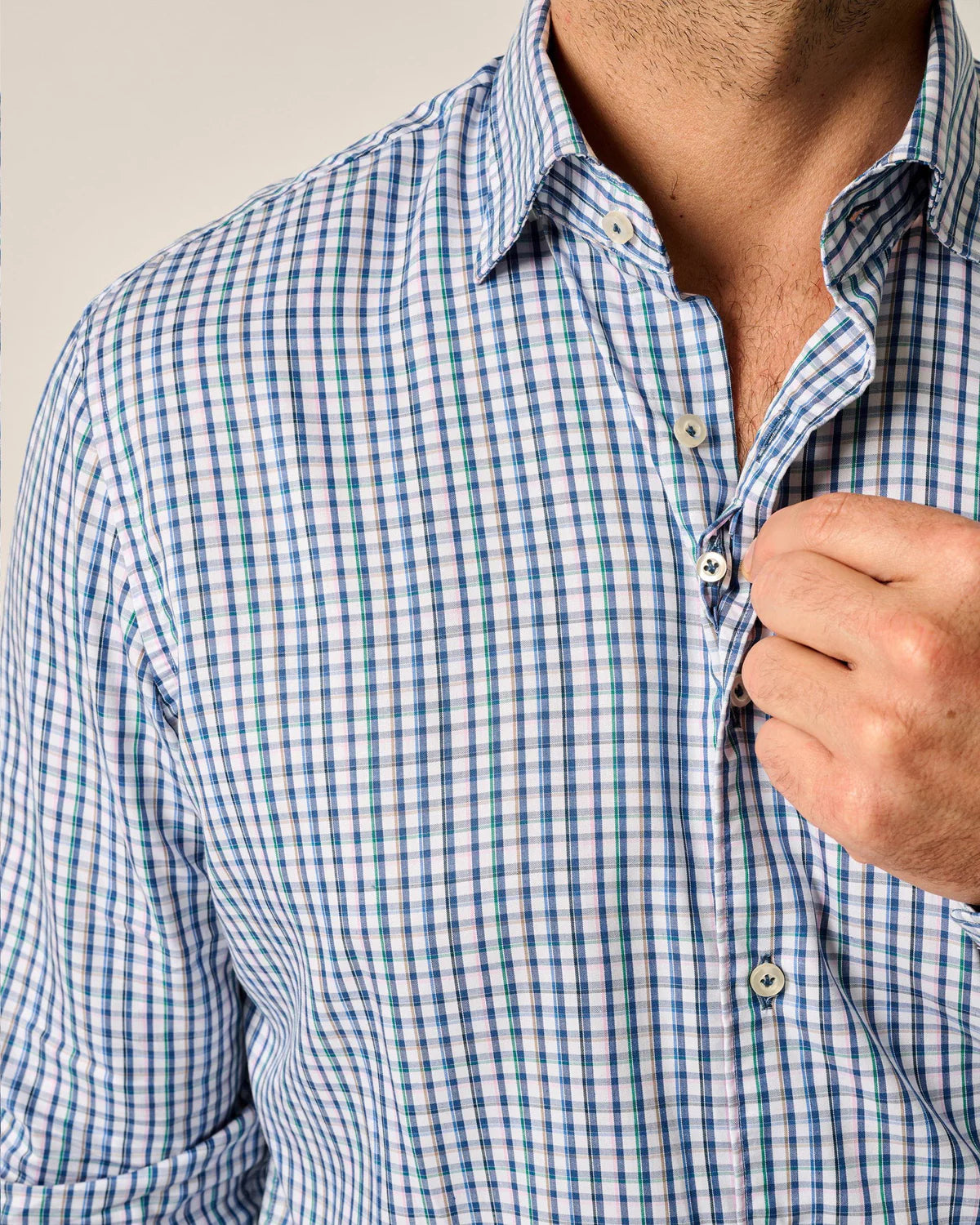 Johnnie O Men's Plaid Sport Shirt - Classic Casual Button Down Shirt for Golf, Work & Outdoor Activities