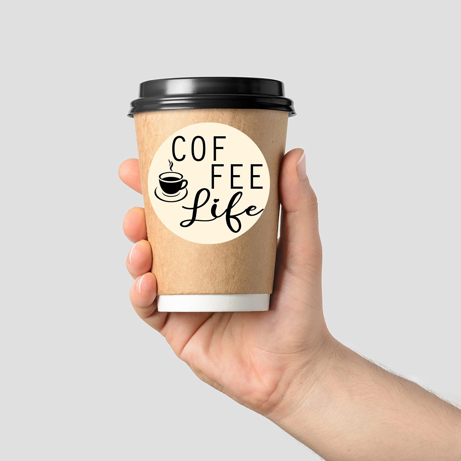 Custom Personalized Stickers 50-300 Pack - Square Waterproof PVC/Transparent/Kraft Paper Labels - Add Your Logo, Photo or Text - 5