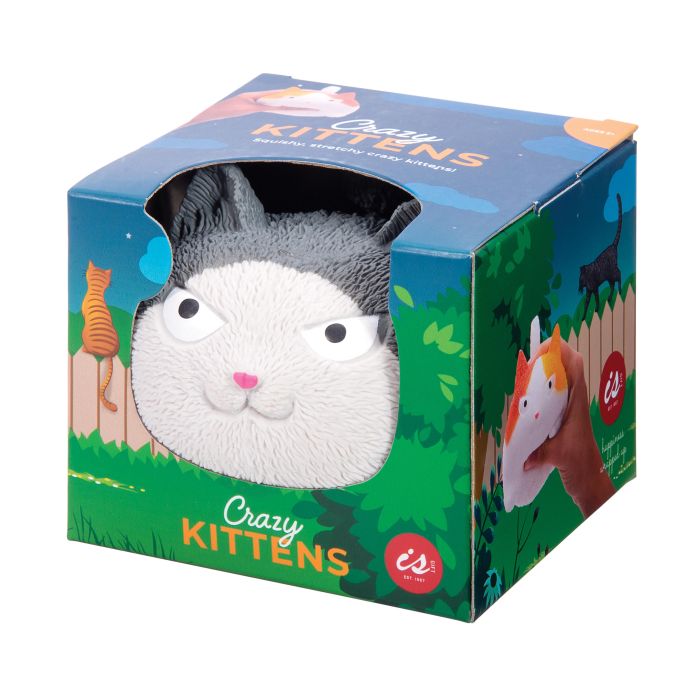 Crazy Kittens Squishy Sensory Toy - Stress Relief Fidget Toy for Kids & Adults, Soft & Cute Cat Squishies - Perfect for Anxiety Relief, Classroom, Office & Travel