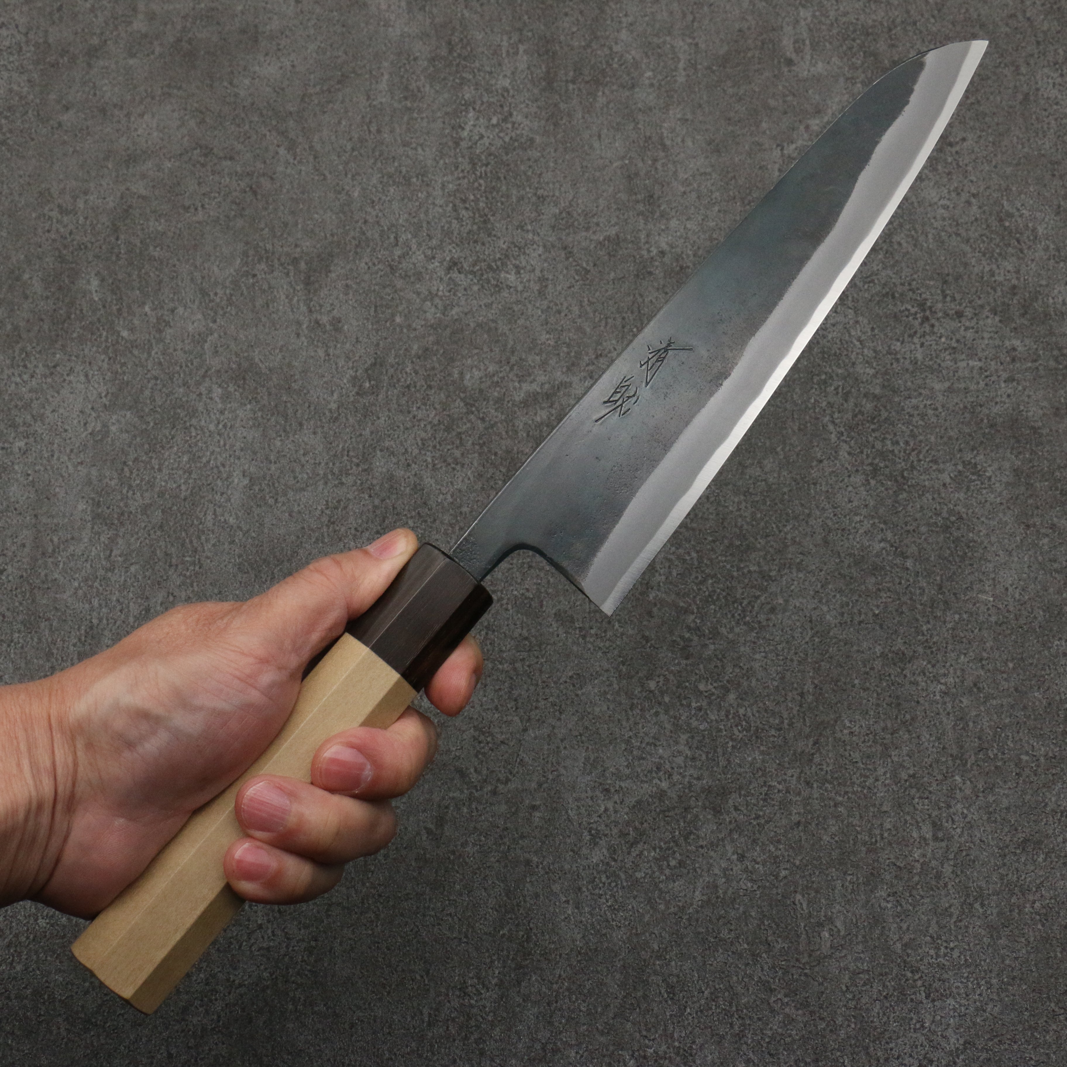 Premium Seisuke Blue Super Black Gyuto Chef Knife 210mm - Japanese High Carbon Steel Blade with Magnolia & Ebony Handle - Perfect for Sushi, Meat Cutting, and Professional Kitchen Use