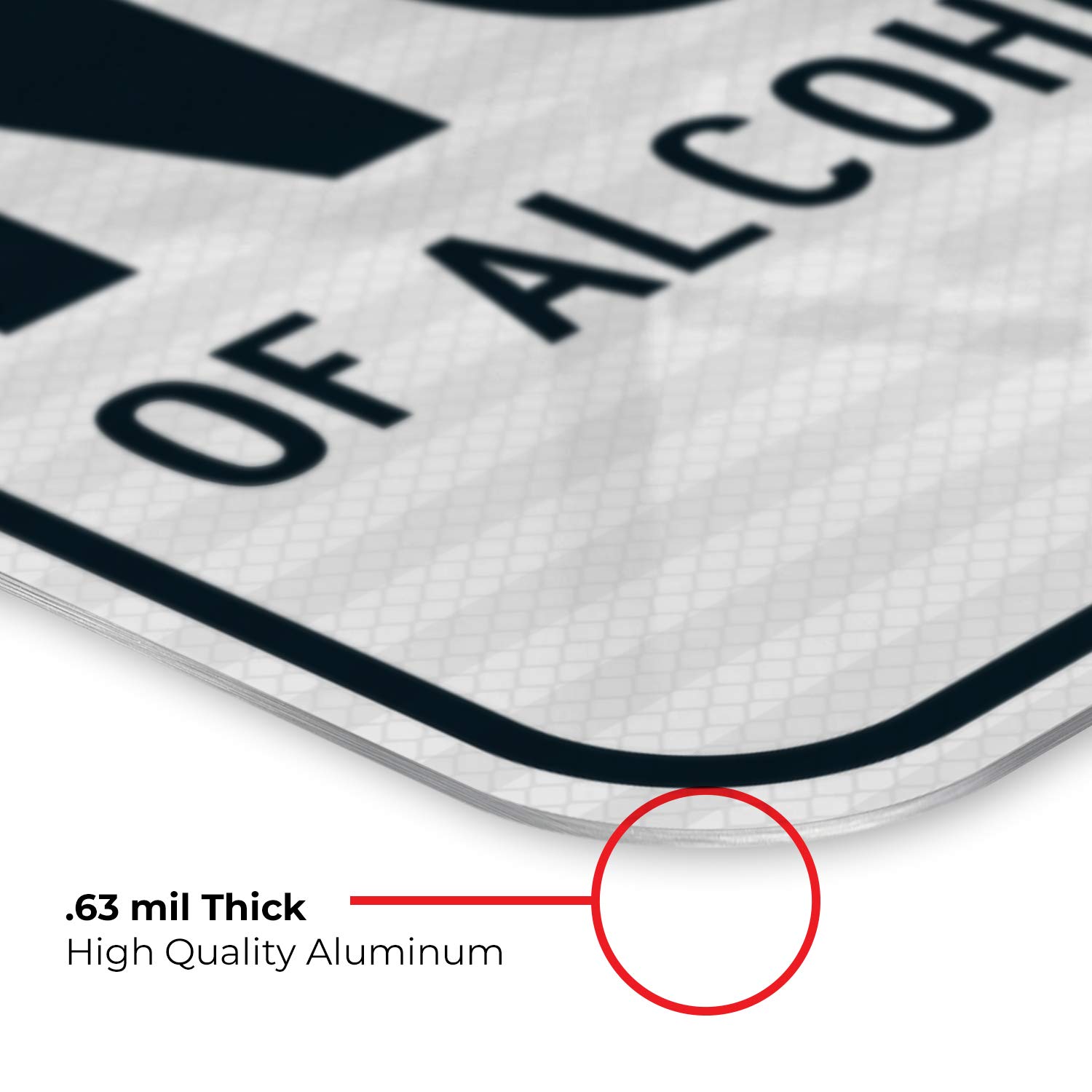 No Loitering No Littering No Drinking of Alcoholic Beverages Sign - 12x18 Inches, 3M EGP Reflective .063 Aluminum, Fade Resistant, Durable for Indoor & Outdoor Use - Easy Mounting, Made in USA - Perfect for Businesses, Parks, and Public Areas