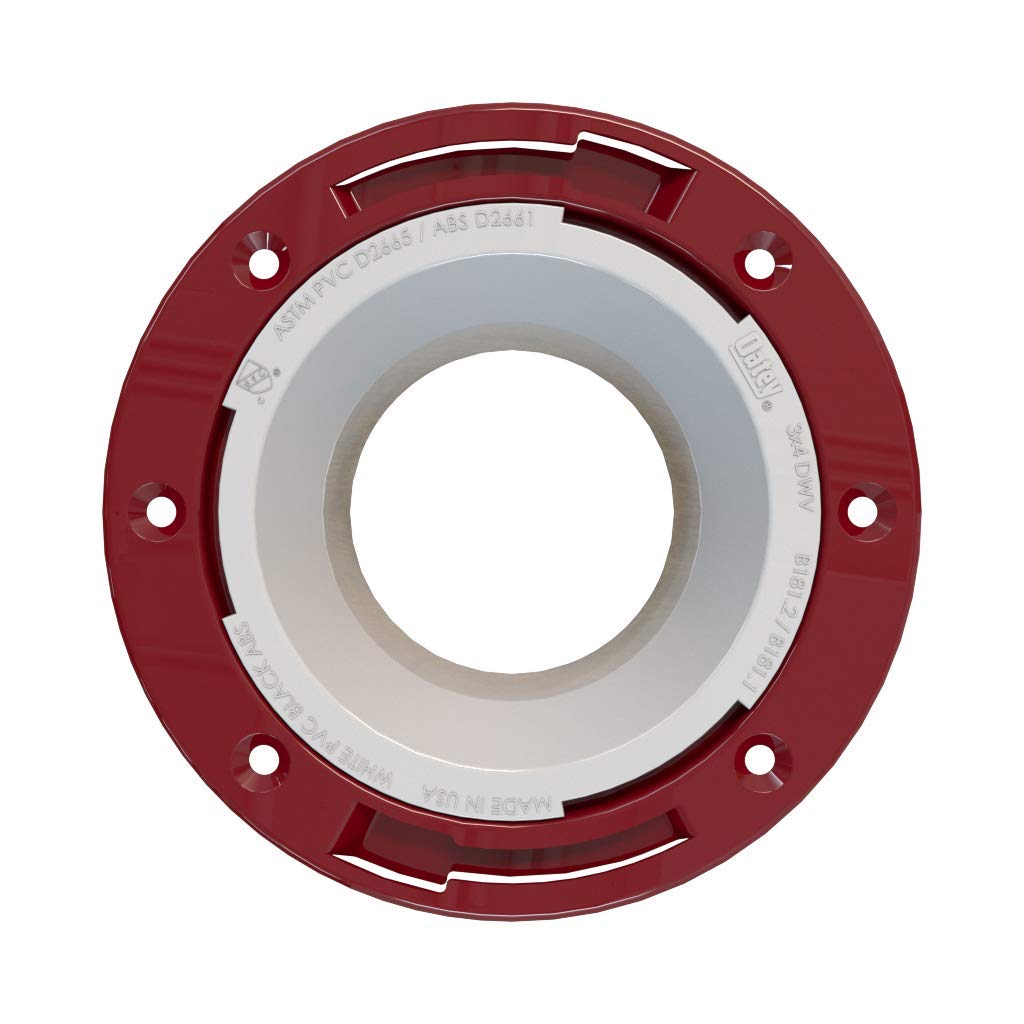 Oatey 3 inch or 4 inch PVC Closet Flange with Metal Ring - No Test Cap - Durable Plumbing Fitting for Toilet Drain Installation in Bathrooms & Basements