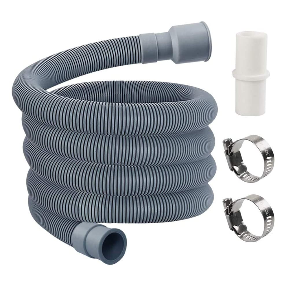 JINQIU Washing Machine Dishwasher Pipe Connector Kit - Anti-Odor Sealing Plug, Telescopic Drain Hose Accessories (200cm) - Perfect for Laundry Room, Kitchen Sink & Dishwasher Installation