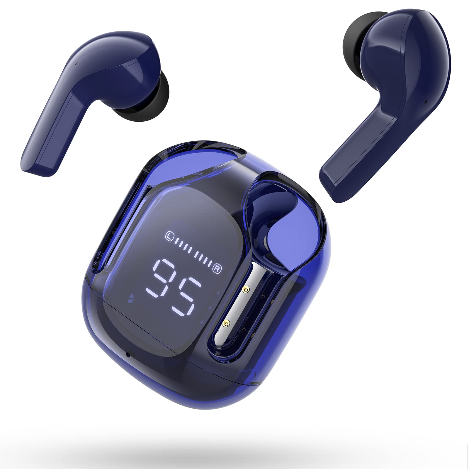 ACEFAST Wireless Bluetooth Earbuds with ENC Noise Cancellation, HiFi Stereo Sound, Touch Control & LED Digital Display - Perfect for Gym, Running, Travel and Work Calls
