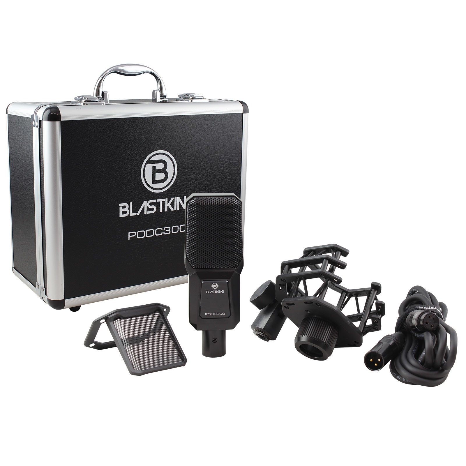 Blastking PODC300 Professional Condenser Microphone for Podcasting, Streaming & Recording - Studio Quality USB Mic for Home & Office Use