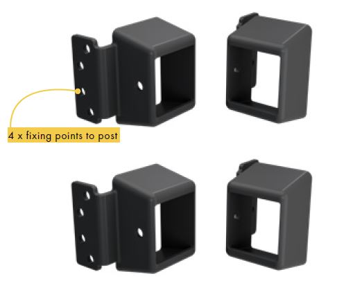 Zeus Security Brackets - DETE Spec (Pack of 4) - Heavy Duty Mounting Hardware for Home & Commercial Security Systems