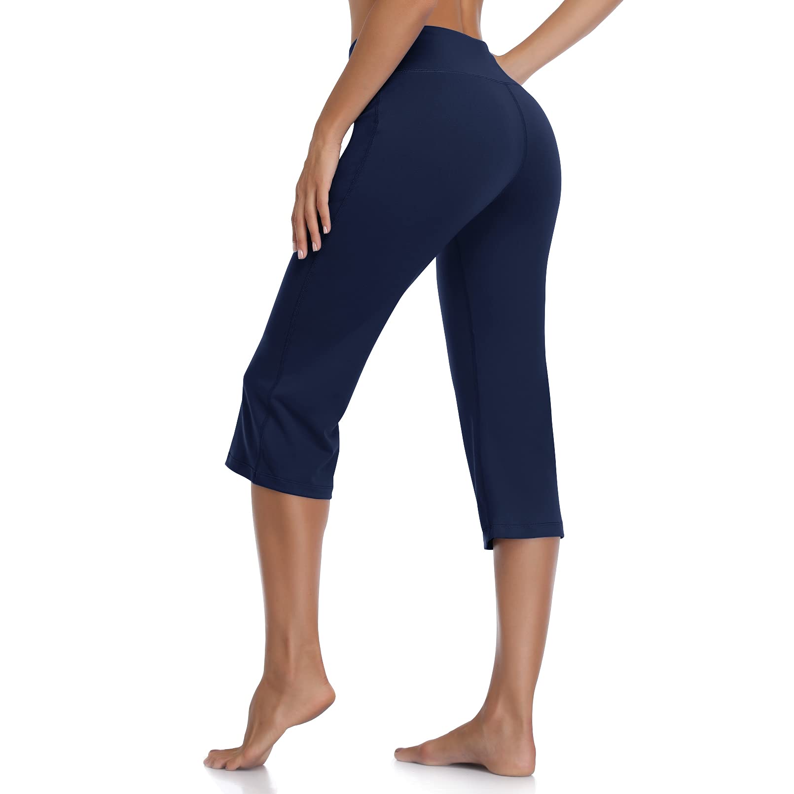 DAYOUNG Women's Bootcut Yoga Pants - High Waist Tummy Control Workout Leggings with 4-Way Stretch for Gym, Running & Everyday Wear