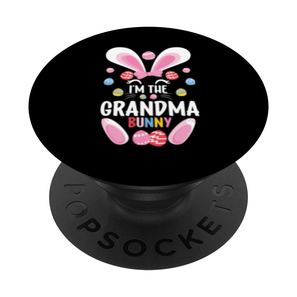 Cute Easter Bunny T-Shirt for Women - Funny Grandma Easter Basket Eggs Design - PopSockets Swappable PopGrip - Perfect for Easter Gifts, Family Gatherings & Spring Celebrations