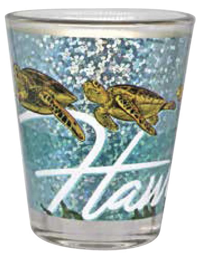 Hawaiian Shot Glass with Honu Turtle Design - Perfect for Family Gatherings, Beach Parties & Tropical Themed Events