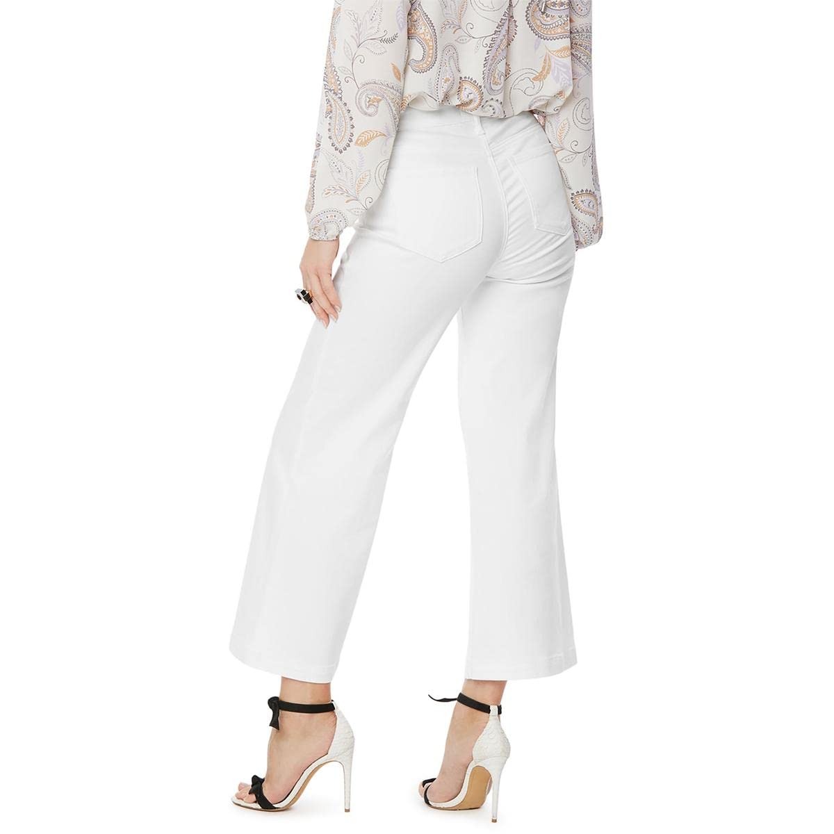 NYDJ Women's Teresa High Waist Wide Leg Ankle Jeans - Comfortable Stretch Denim Pants for Casual Wear & Office Outfits