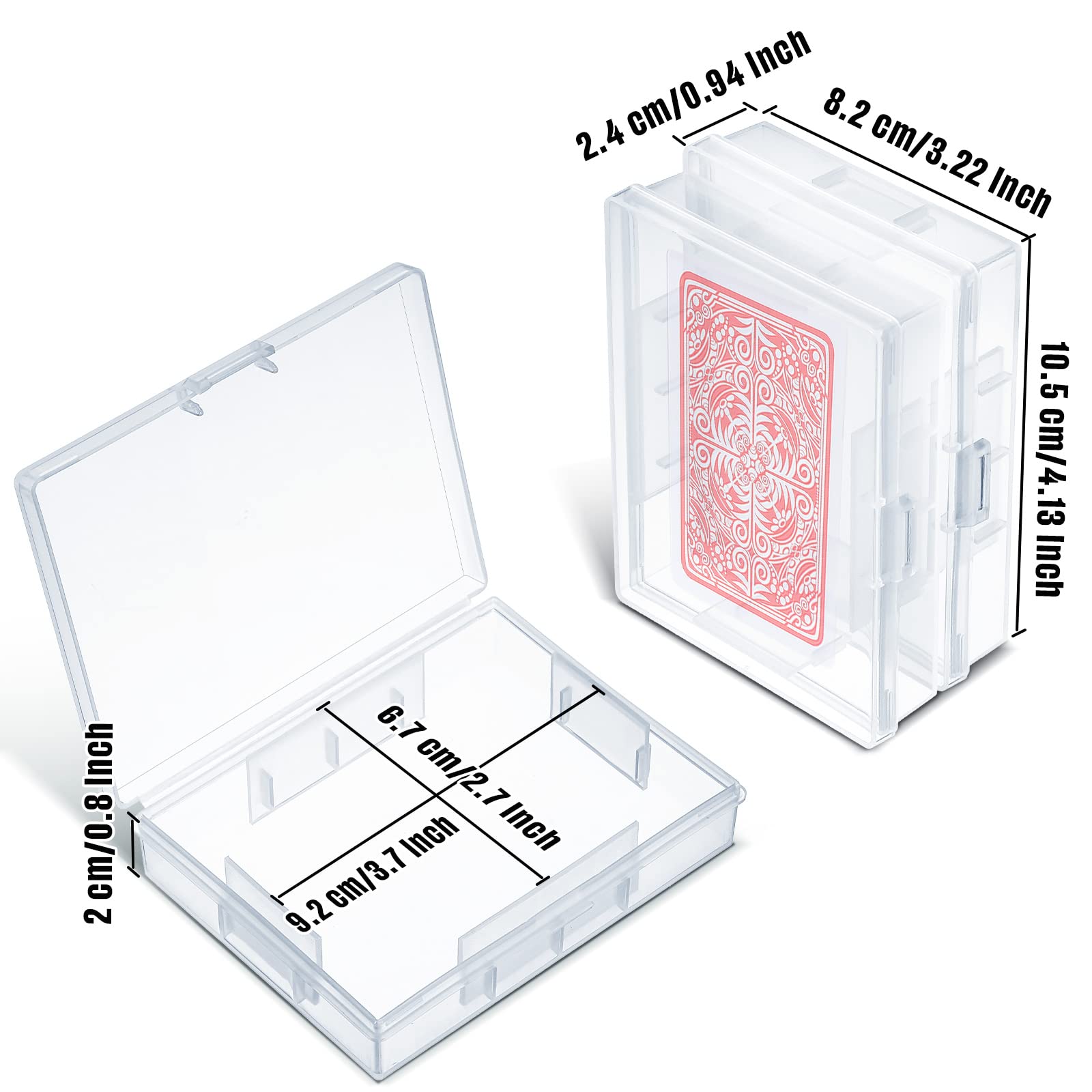 Skylety 15-Piece Playing Card Holder Set - Durable Card Storage Boxes with Snap Closure for Poker, Magic Tricks & Game Nights | Perfect for Travel, Restaurants & Home Organization