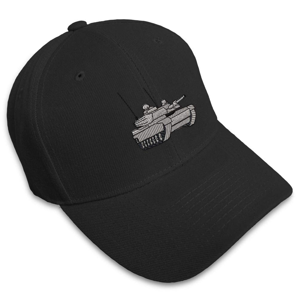 Custom M1 Abrams Tank Embroidered Baseball Cap - Adjustable Dad Hat for Men & Women | Military Style Unisex Cotton Cap for Outdoor, Sports & Casual Wear