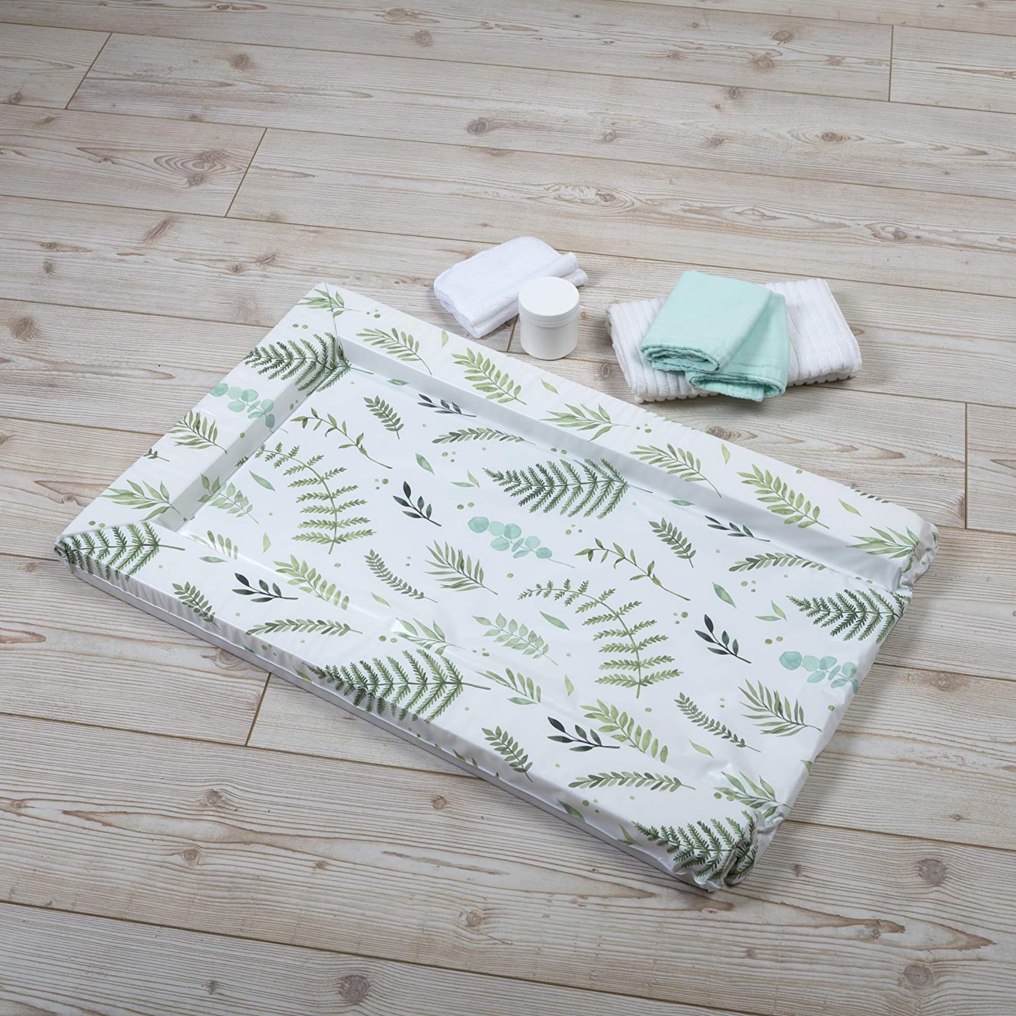 Organic Cotton Baby Changing Mat with Waterproof Cover - Soft, Portable & Washable for Nursery, Travel & Diaper Bag Essentials