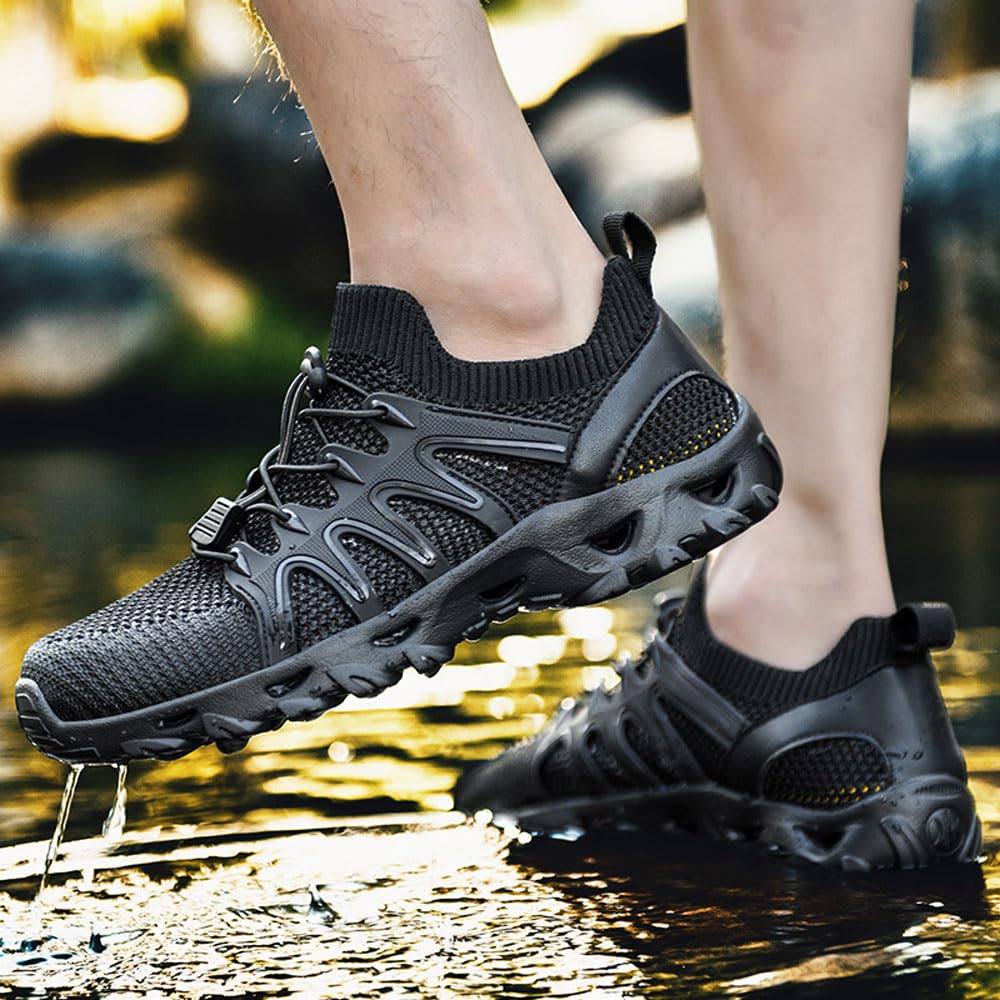Barefoot Water Shoes for Men & Women - Non-Slip Aqua Sports Shoes with Breathable Mesh, Quick-Dry Beach Hiking Shoes for Outdoor Activities, Swimming, Yoga & Summer Walking (EU 40-47) - Lightweight Sneakers for Beach, Pool & Water Sports