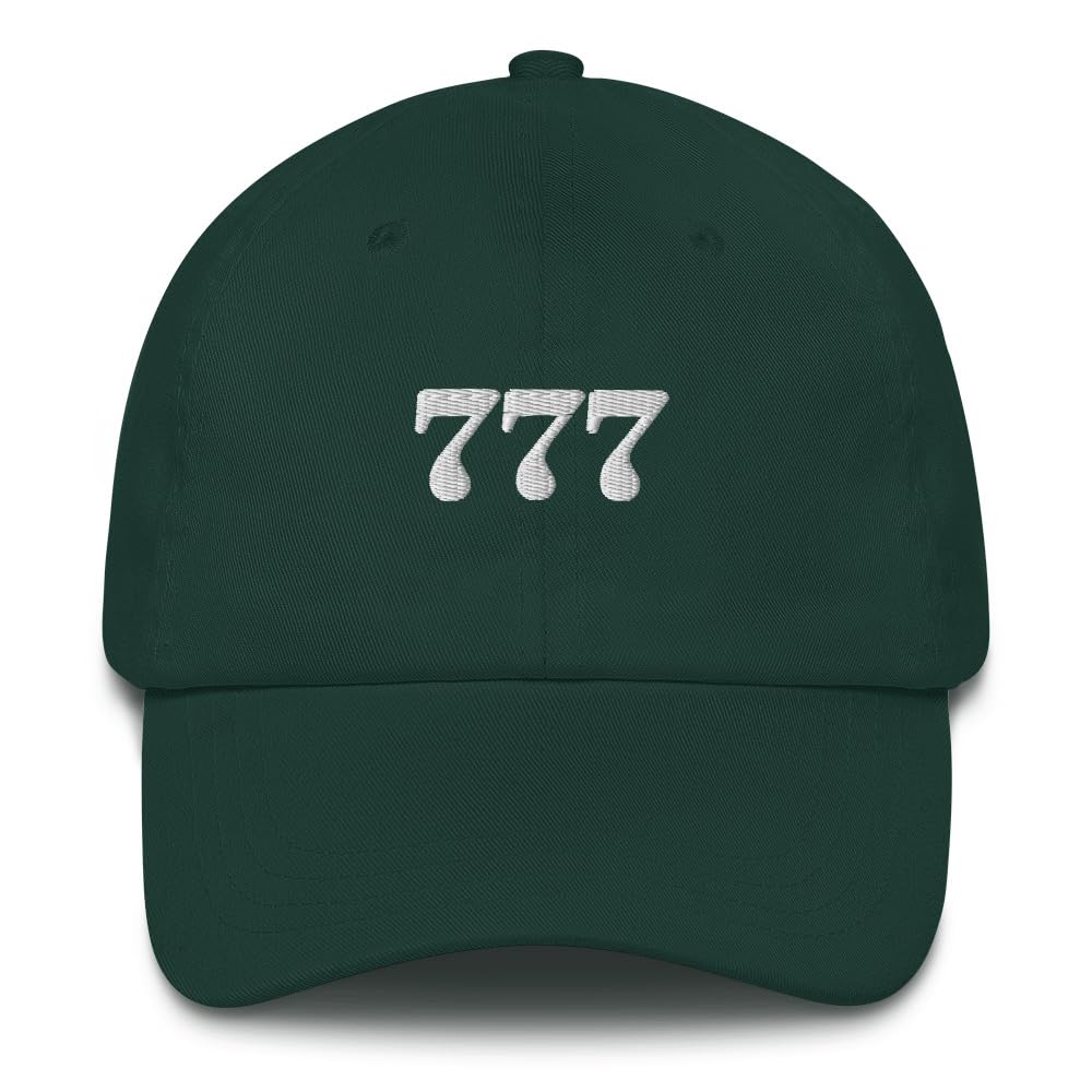 777 Dad Hat | Las Vegas Casino Hat | Lucky Irish Charm Hat | Scratch Ticket & Million Dollar Jackpot Hat for Men - Perfect for Gambling, St. Patrick's Day & Casino Parties