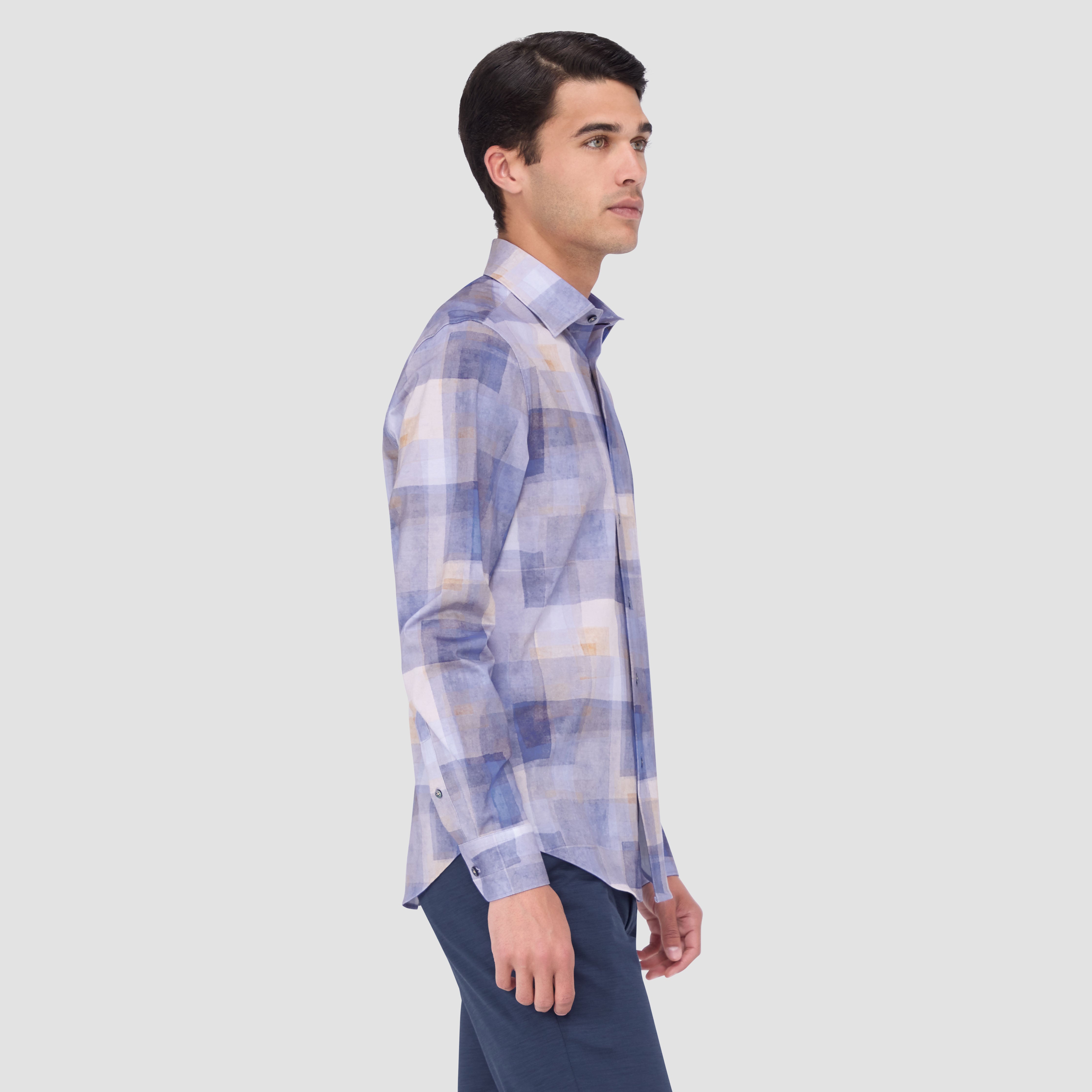 James Checkered Cotton Shirt for Men - Soft Breathable Button Down Shirt - Casual & Business Wear - Perfect for Office, Date Night and Weekend Outings