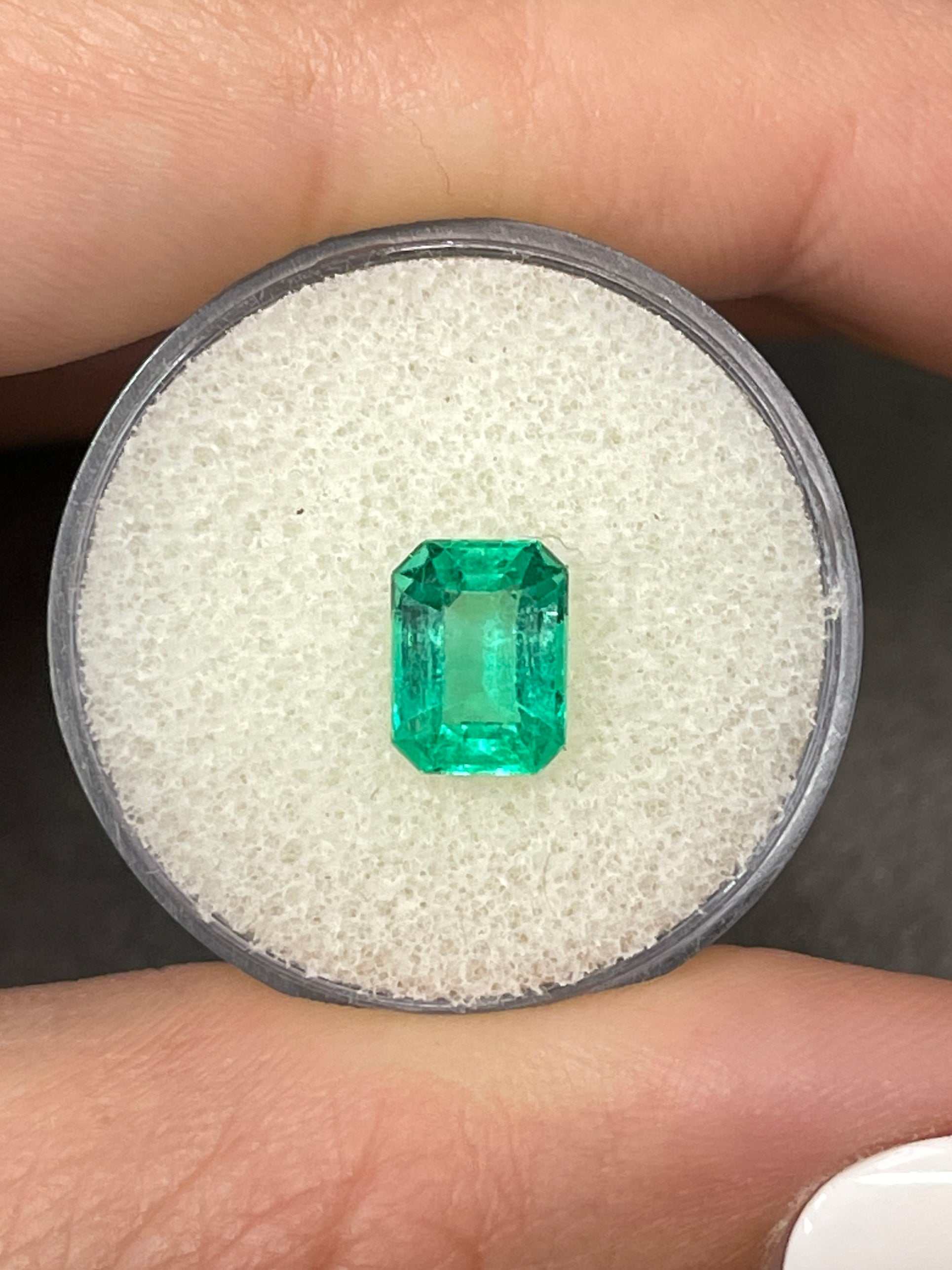 1.80 Carat Vivid Green Natural Loose Colombian Emerald - Emerald Cut Gemstone for Jewelry Making & Engagement Rings