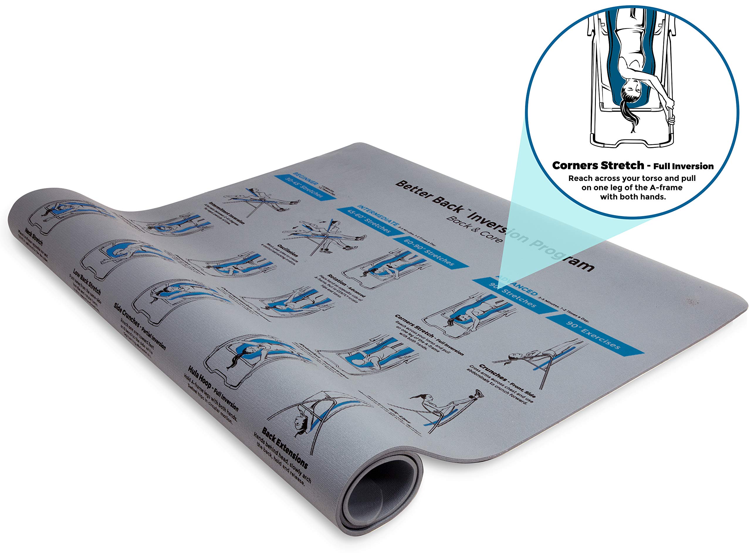 Teeter Better Back Inversion Program Mat - Relieve Back Pain & Improve Spinal Health - Home Inversion Therapy Equipment for Stretching & Decompression - Perfect for Yoga, Chiropractic Care & Post-Workout Recovery