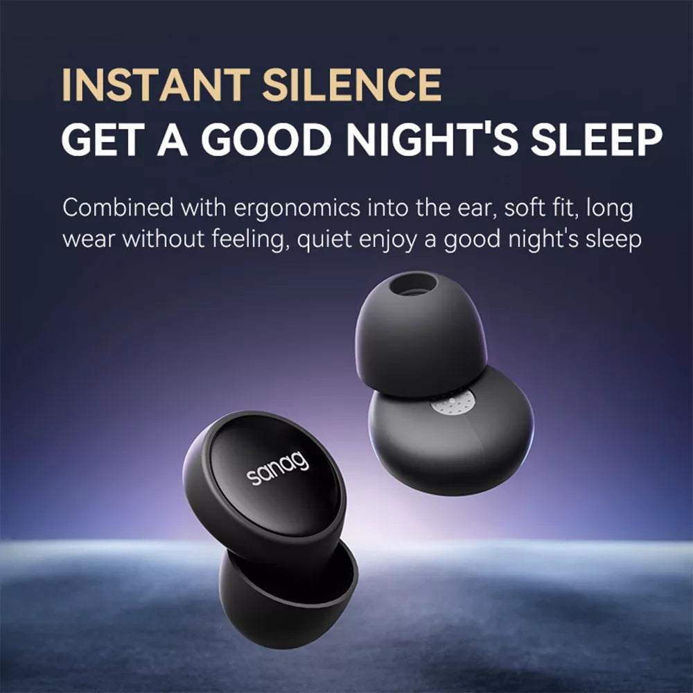 Sanag T32 Wireless Bluetooth Earbuds with Active Noise Cancelling (ANC), HD Sound, 30H Playtime for Gym, Work & Travel - Perfect Noise Isolating Earphones for Commuting, Running & Office Use
