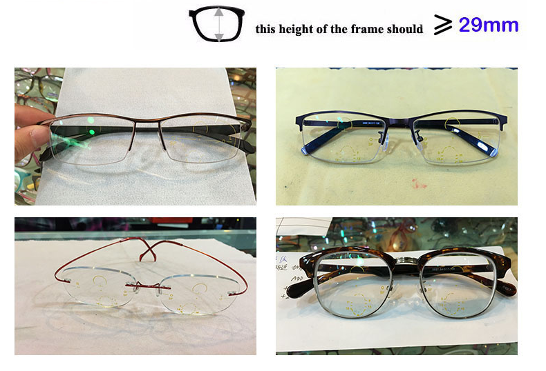 BCLEAR 1.56 Index Clear Free Form Progressive Lenses for Reading & Computer Use - Anti-Fatigue Eyewear for Office Work and Daily Activities