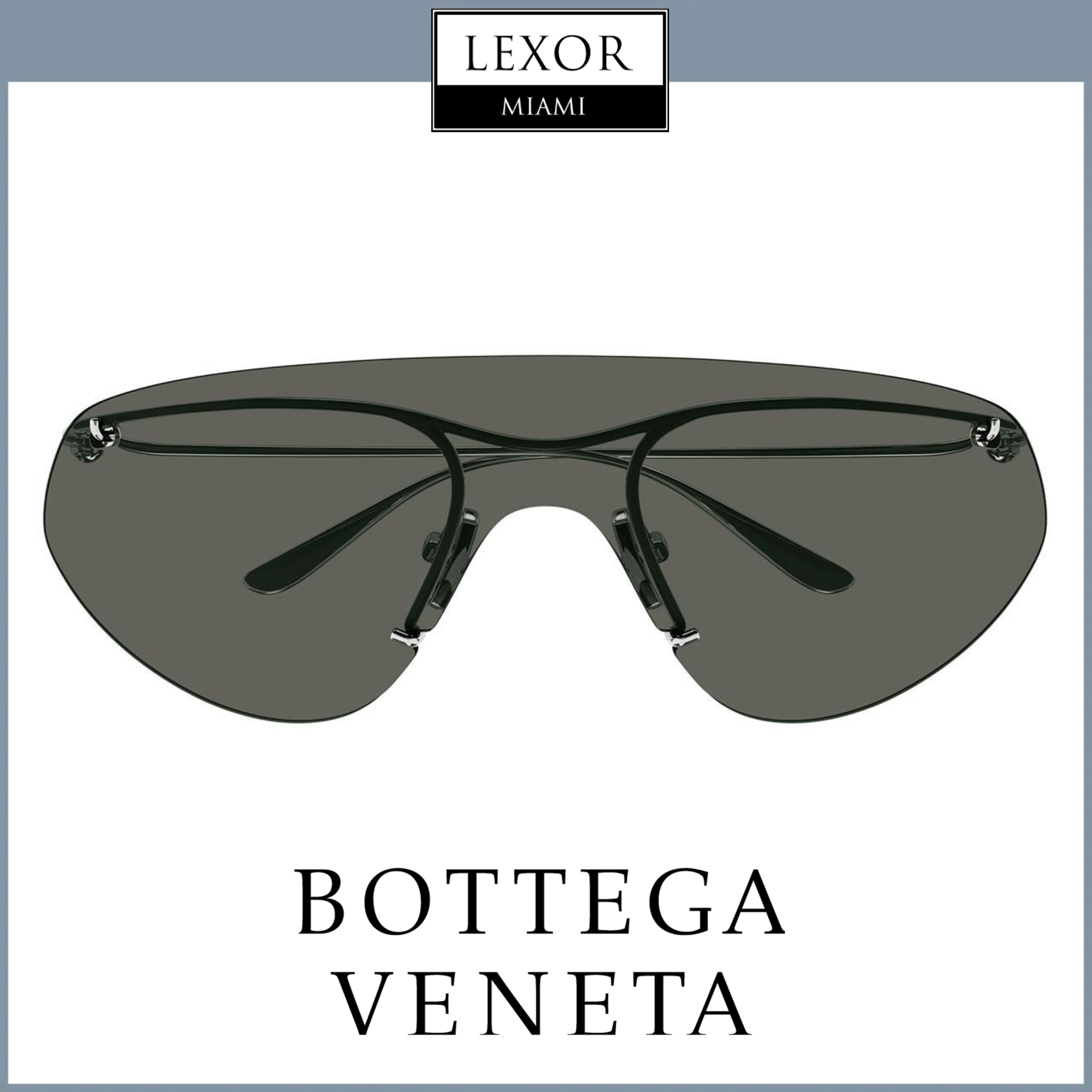 Bottega Veneta BV1272S 002 99 Unisex Metal Sunglasses - UV Protection, Polarized Lenses for Men & Women - Perfect for Driving, Beach & Outdoor Activities