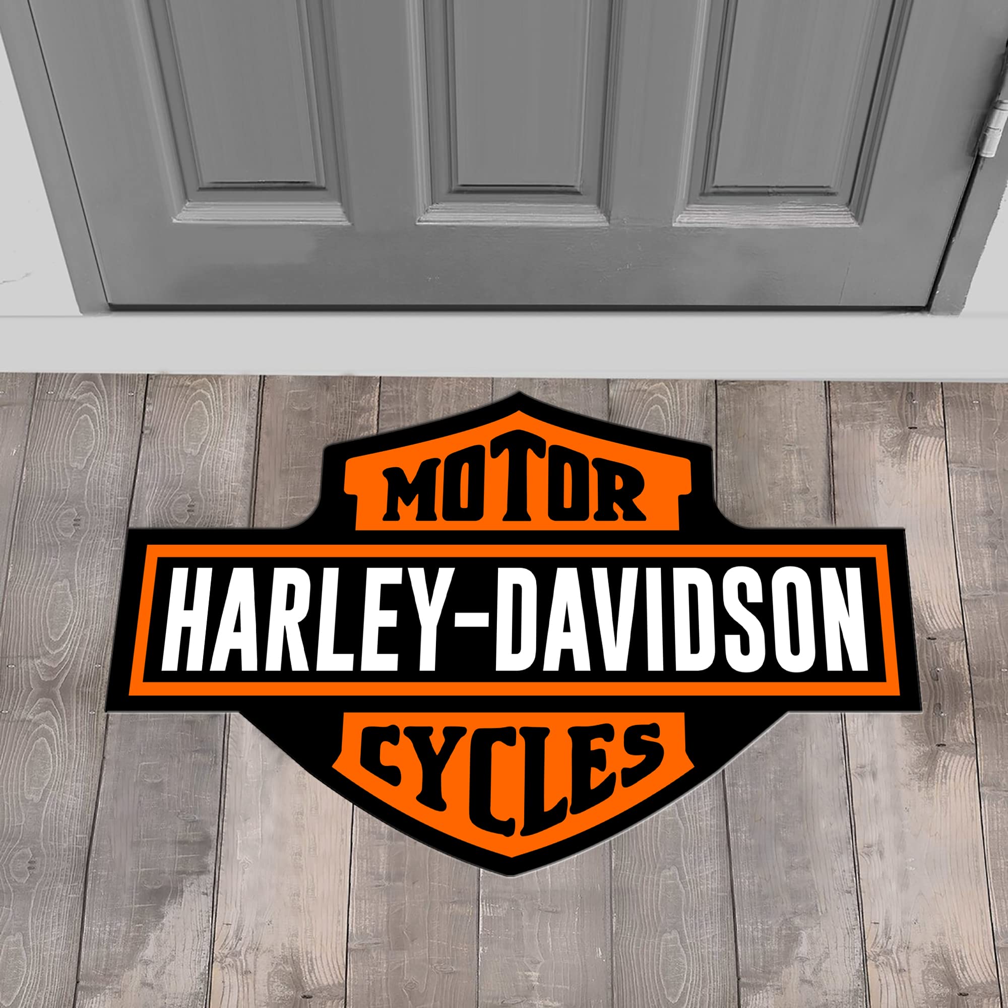 Harley Davidson Doormat - Premium Indoor/Outdoor Entry Mat for Harley Fans (20x28 inch, 50x70 cm) - Perfect for Front Door, Garage, or Man Cave Decor