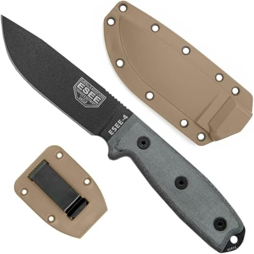 Black Blade/Grey Micarta Handle/Coyote Tan Sheath