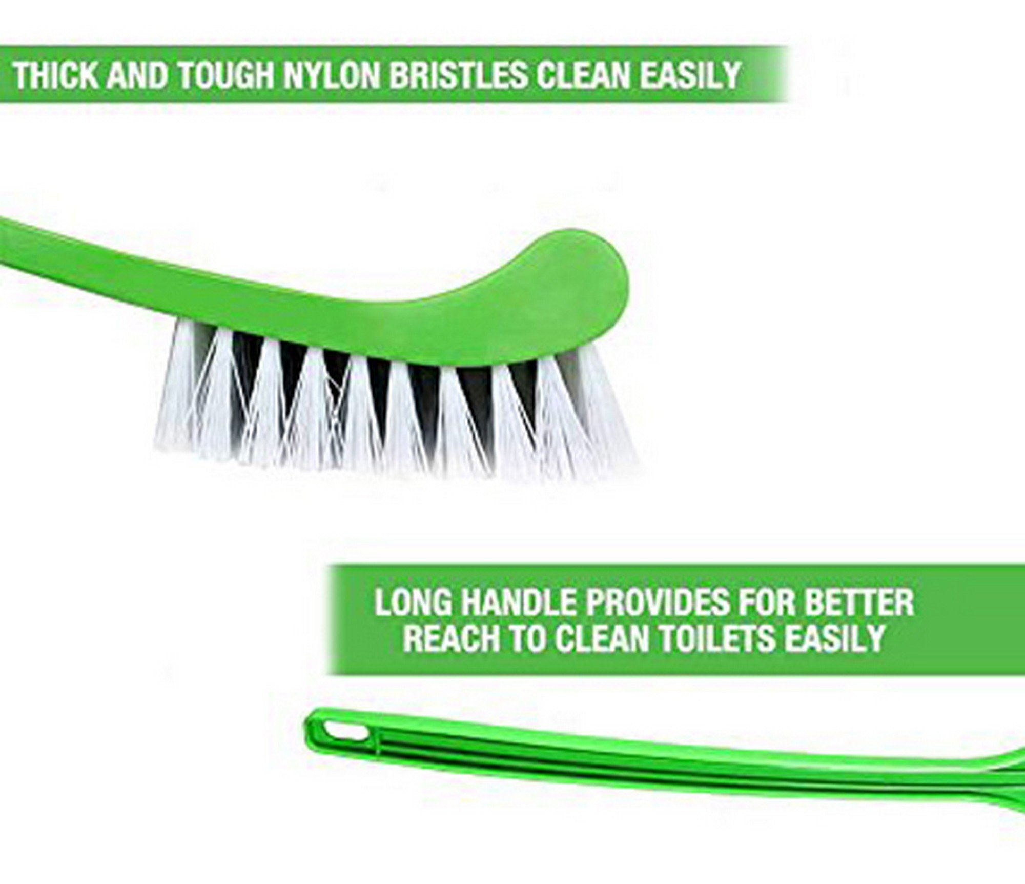 Scotch-Brite Single-Sided Toilet Brush with Durable Handle - Heavy Duty Bathroom Cleaning Tool for Stubborn Stains, Ideal for Home, Apartment & RV Use