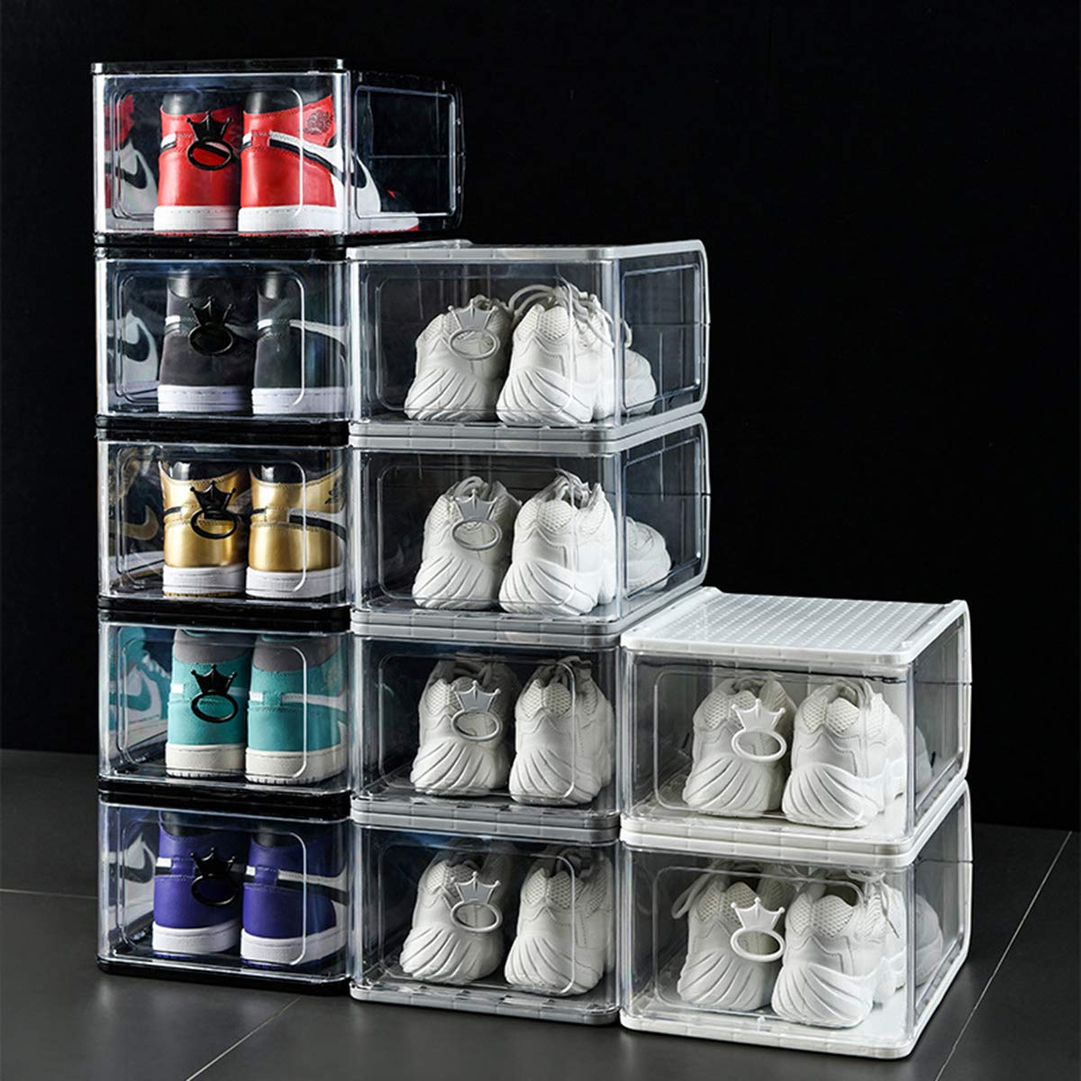 Cabilock 5-Piece Detachable Storage Box Set - White Organizer for Home, Office & Closet Organization | Stackable Plastic Bins for Toys, Crafts & Supplies