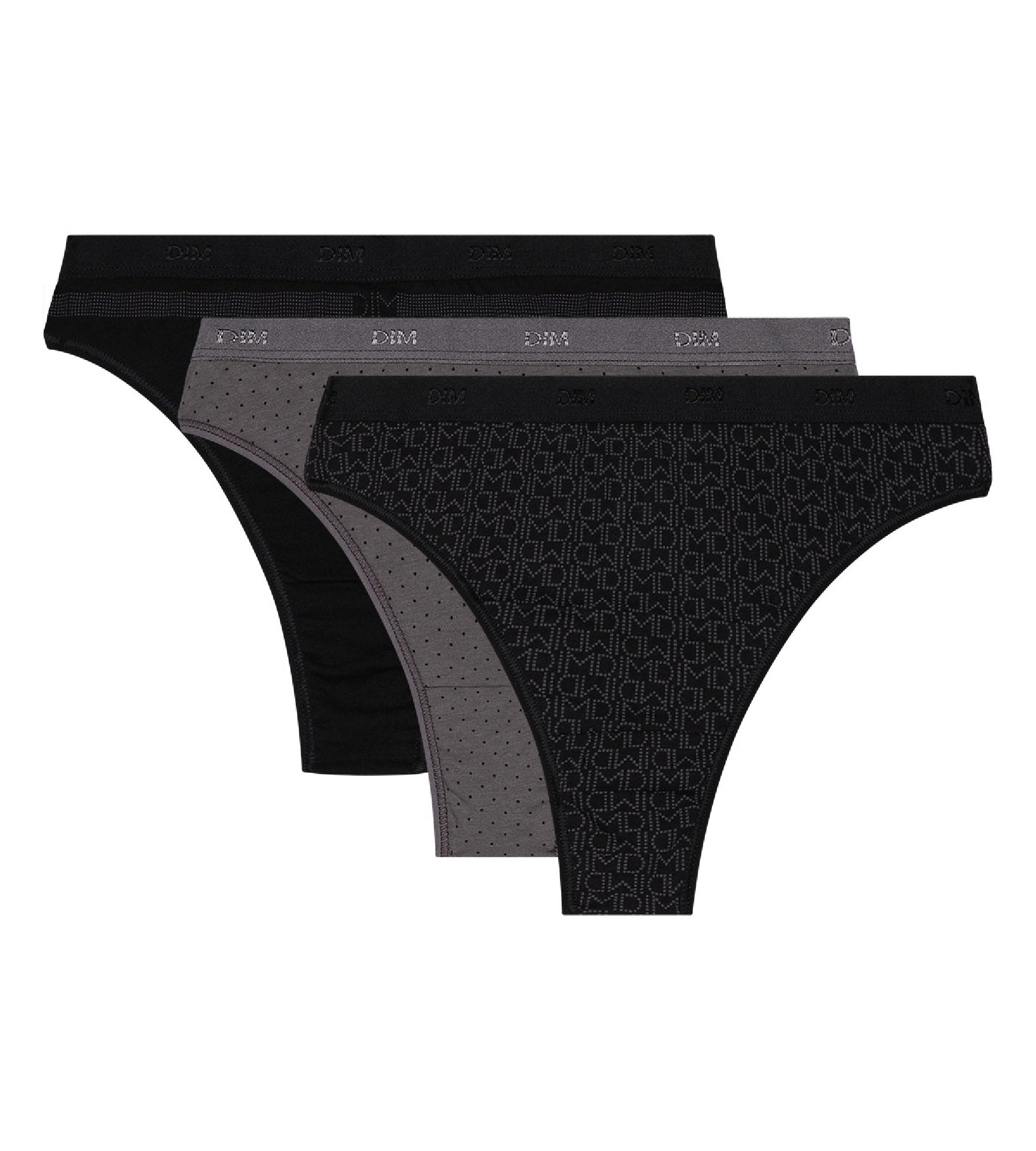 3 Pack Black & Gray Stretch Cotton Pocket Strings - Comfortable & Stylish for Yoga, Workout, and Everyday Wear