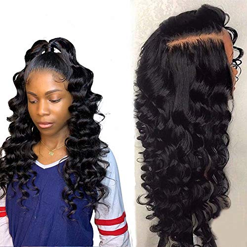 QUINLUX 13X6 Lace Front Wig Human Hair Deep Wave 180% Density - HD Transparent Lace Pre Plucked Bleached Knots with Baby Hair for Black Women (18 Inch) | Perfect for Daily Wear, Parties & Special Occasions