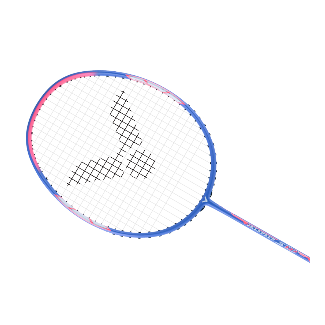 Victor Jetspeed S 12FTD Pre-Strung Badminton Racket - Light Rose Violet | Professional Badminton Racket for Adults & Beginners | Perfect for Tournaments, Training & Recreational Play