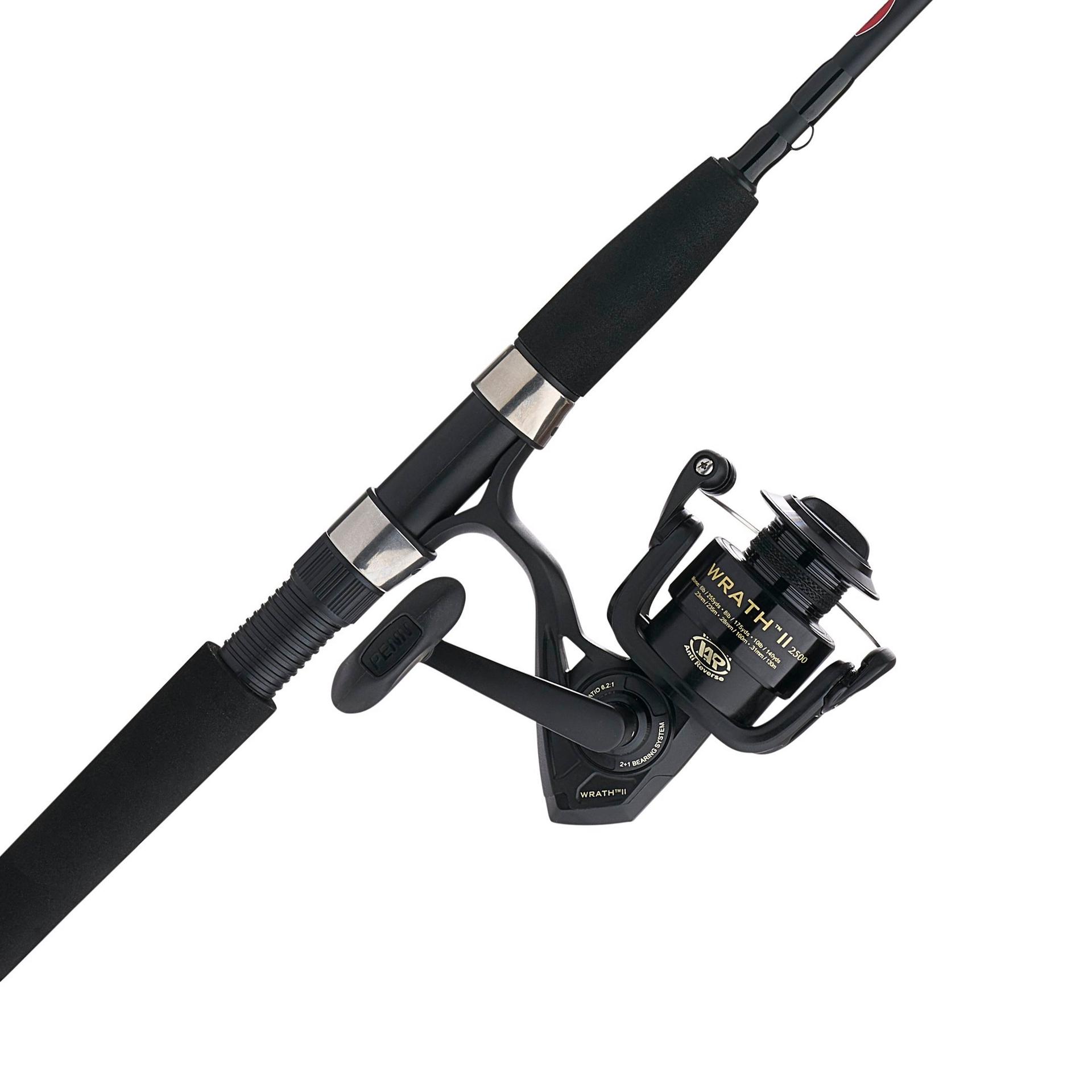 Wrath™ II Spinning Rod and Reel Combo - Premium Fishing Gear for Freshwater & Saltwater Anglers | Perfect for Bass, Trout, and Offshore Fishing Adventures