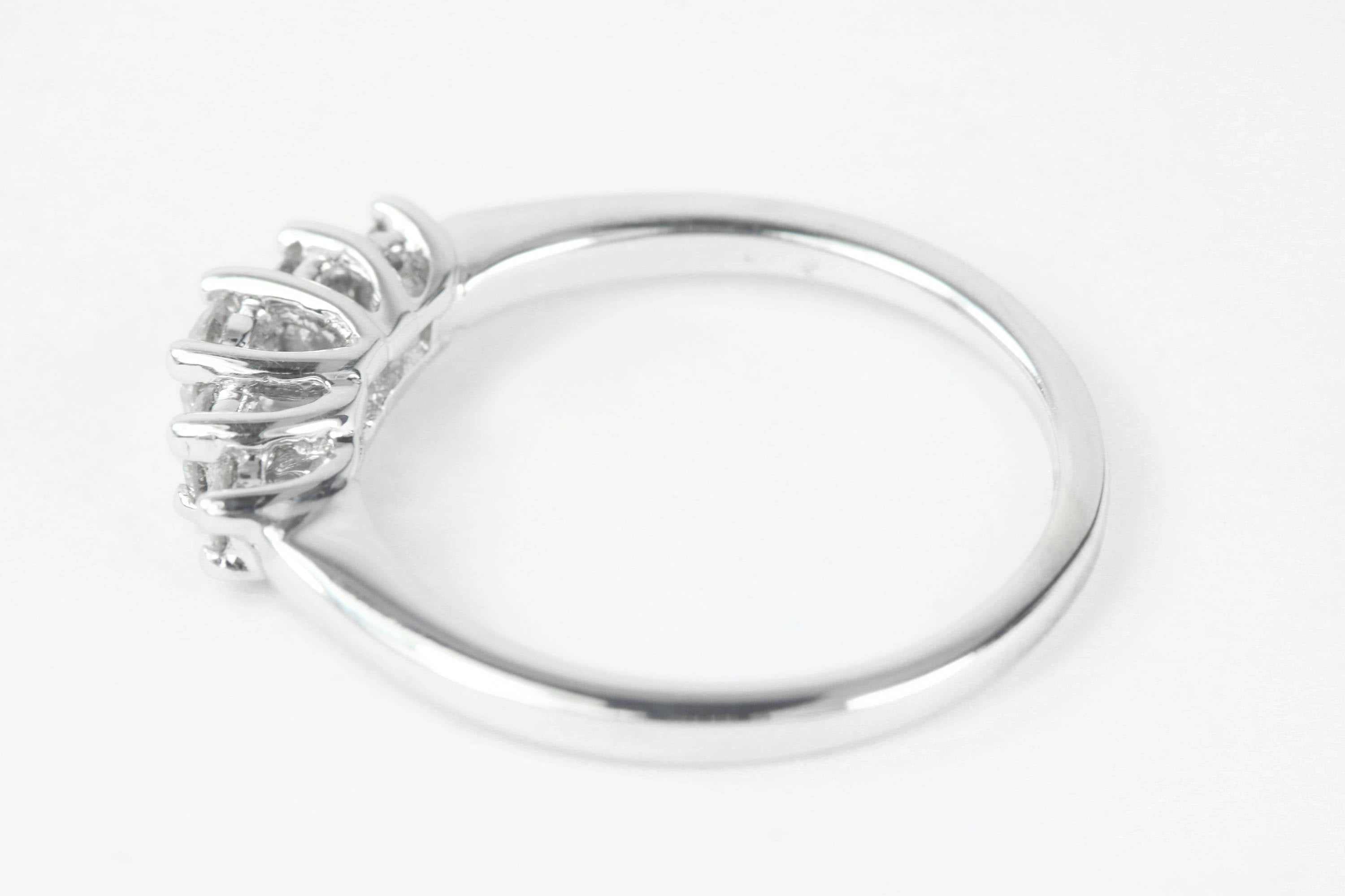 0.70tcw Five Stone Diamond Wedding Band 14K White Gold - Elegant Stackable Ring for Women, Perfect for Bridal Sets, Anniversary Gifts & Everyday Wear
