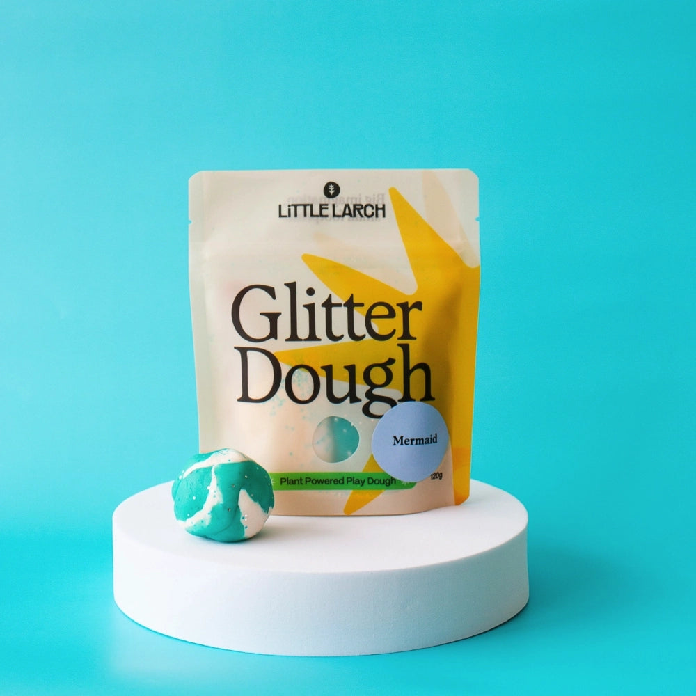 Little Larch Natural Glitter Dough - Mermaid Themed Sensory Play Dough for Kids | Perfect for Birthday Parties, Classroom Activities & Creative Playtime