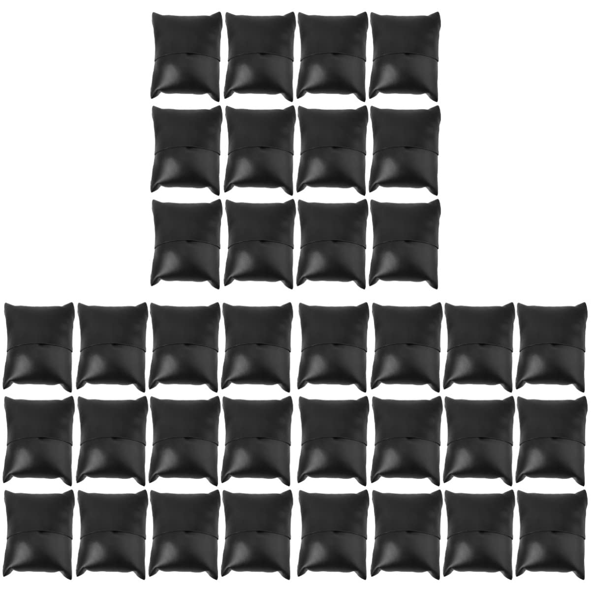 Gatuida 3-Piece Black PU Leather Watch Cushions - Jewelry Display Pillows for Watches & Bracelets - Perfect for Watch Boxes, Jewelry Store Displays & Gift Packaging