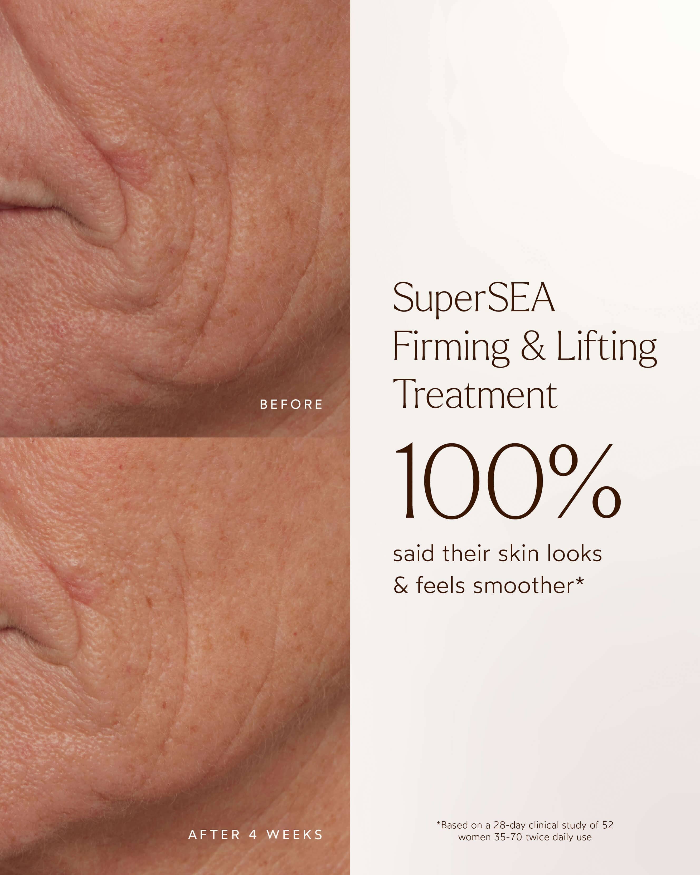 SuperSEA Firming & Lifting Serum for Face - Anti-Aging & Hydrating Facial Treatment - Perfect for Night Skincare Routine & Daily Moisturizing
