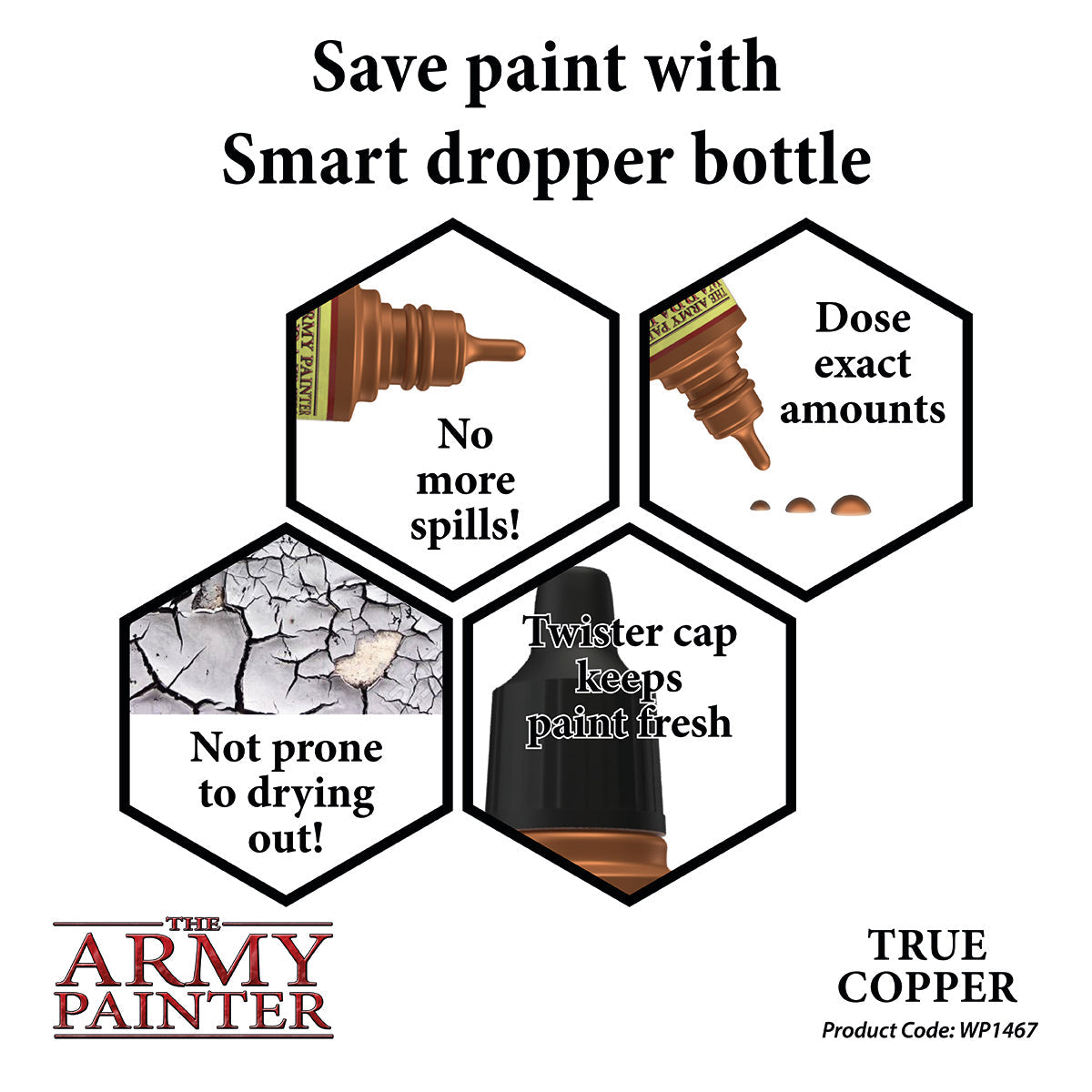 Warpaints Metallics True Copper Metallic Paint - Premium Quality for DIY Crafts, Model Painting & Cosplay Makeup - Perfect for Artists, Hobbyists & Halloween Costumes