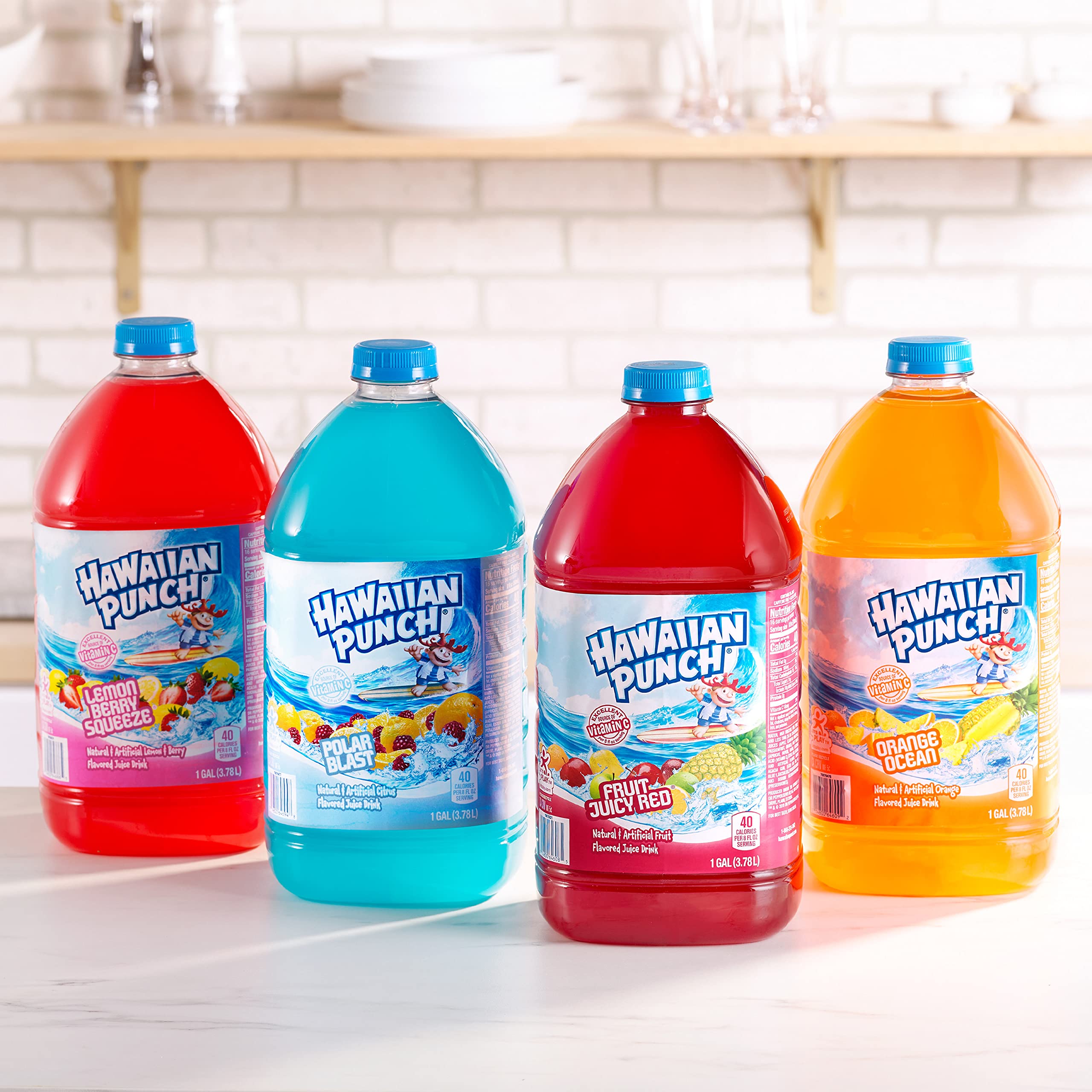 Hawaiian Punch Fruit Juicy Red Drink - 1 Gallon (128 Fl Oz) Bottle - Tropical Fruit Flavor for Parties, BBQs & Family Gatherings