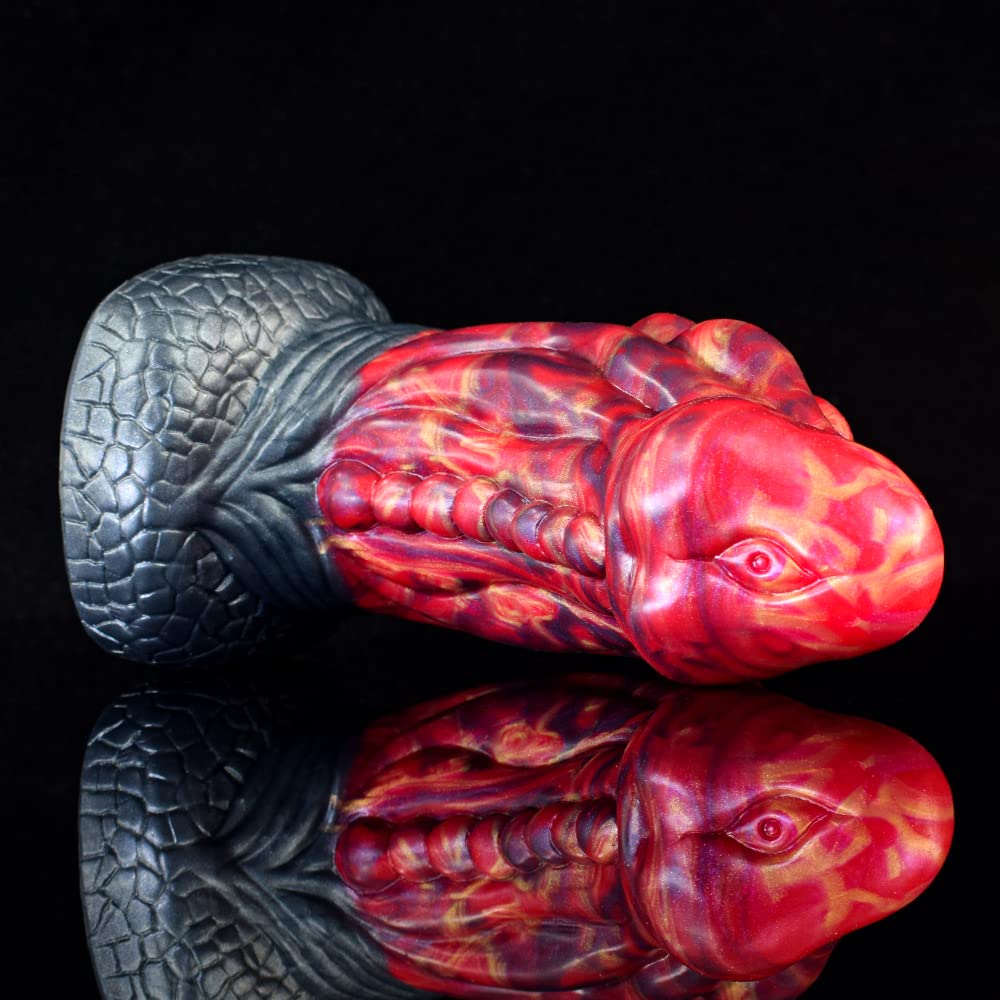 Premium Liquid Silicone Alien/Fido Dildo with Strong Suction Cup - Realistic Adult Sex Toy for Solo Play & Couples Fantasy - Waterproof, Body-Safe & Easy Clean - Perfect for BDSM, Roleplay & Sensory Exploration
