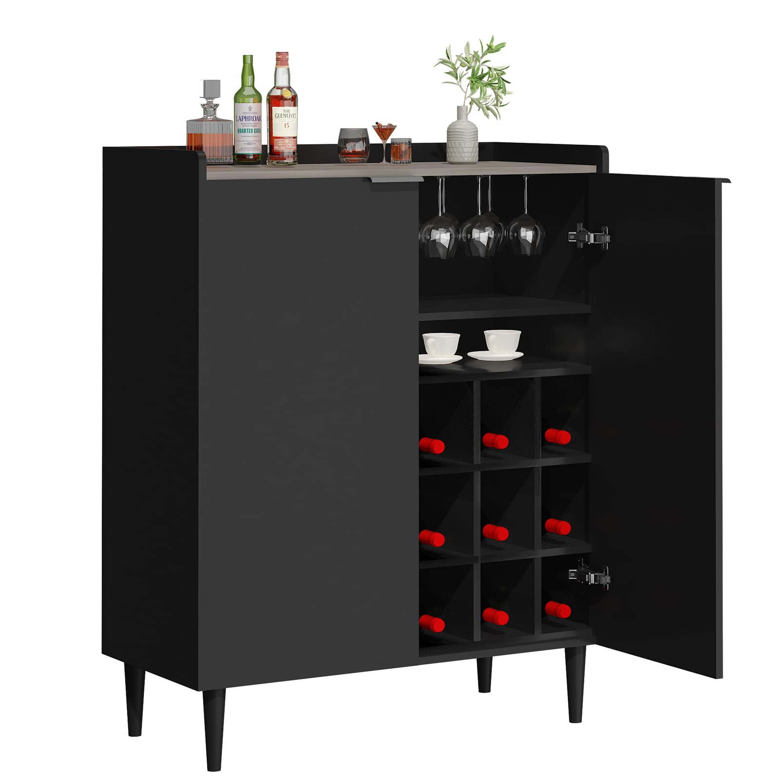 Industrial Wine Bar Cabinet 37