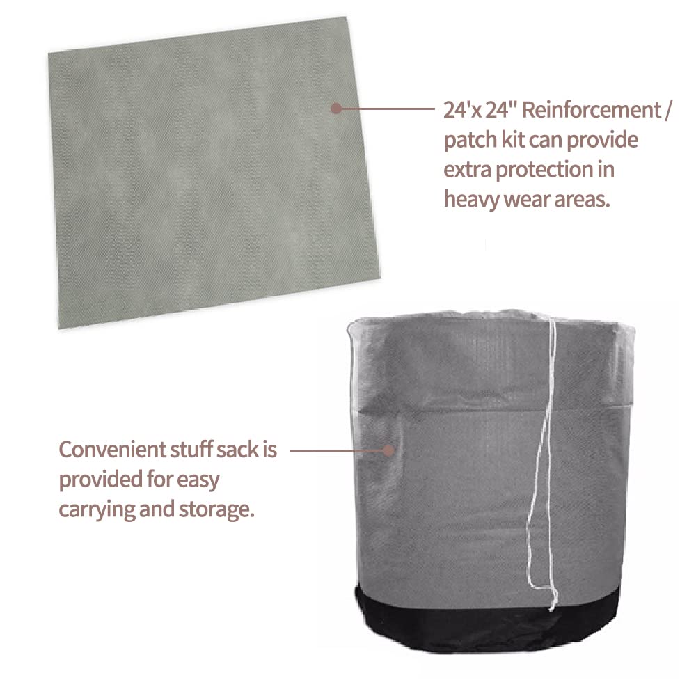 Seamander Heavy-Duty Travel Trailer RV Cover - Waterproof, UV Resistant, Rip-Stop Fabric - All-Weather Protection for Winter Snow, Rain & Sun - Perfect for Outdoor Storage & Camper Shelter