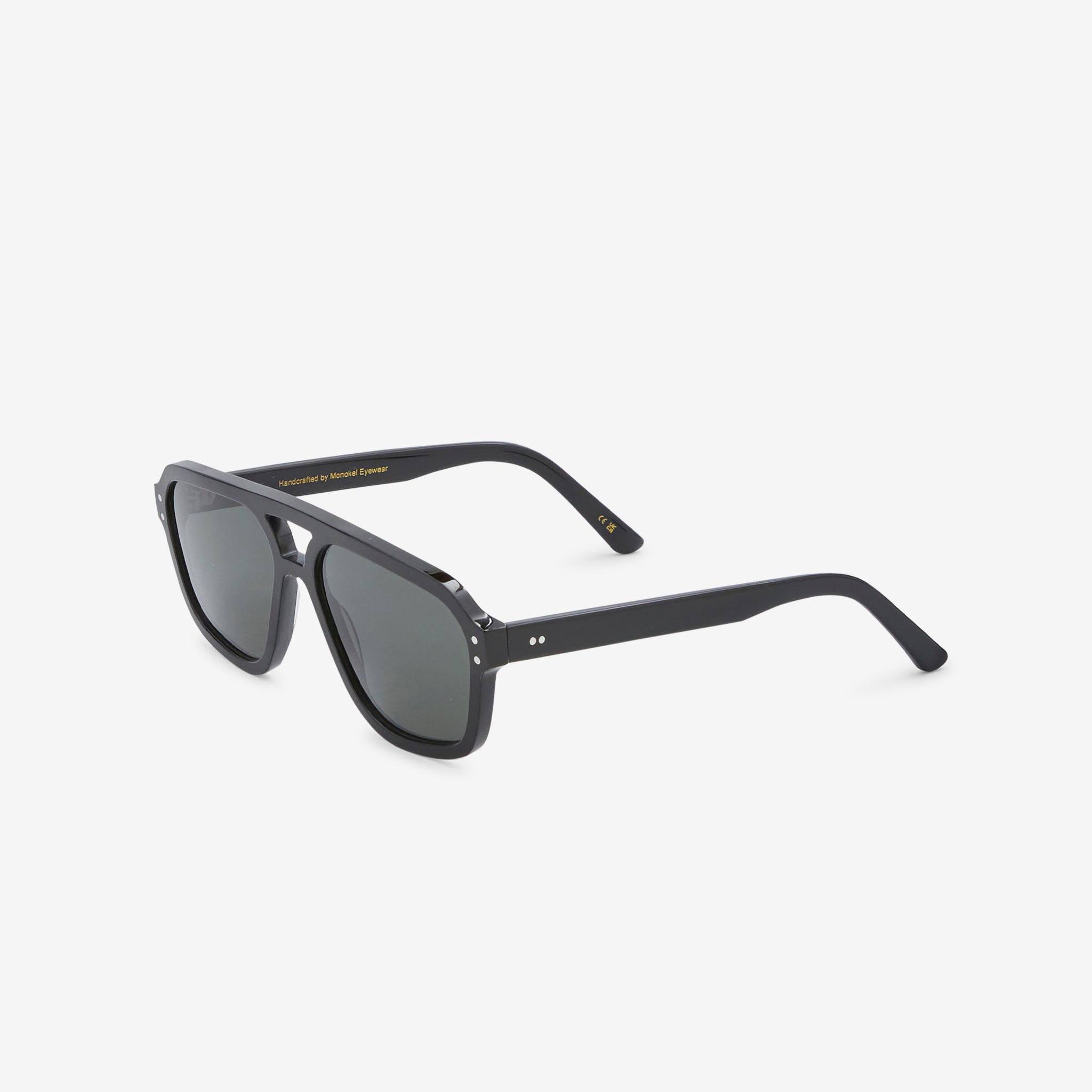 Jet Black & Green Solid Lens Sunglasses - Polarized UV Protection for Outdoor Sports & Driving - Stylish & Durable Shades for Men & Women