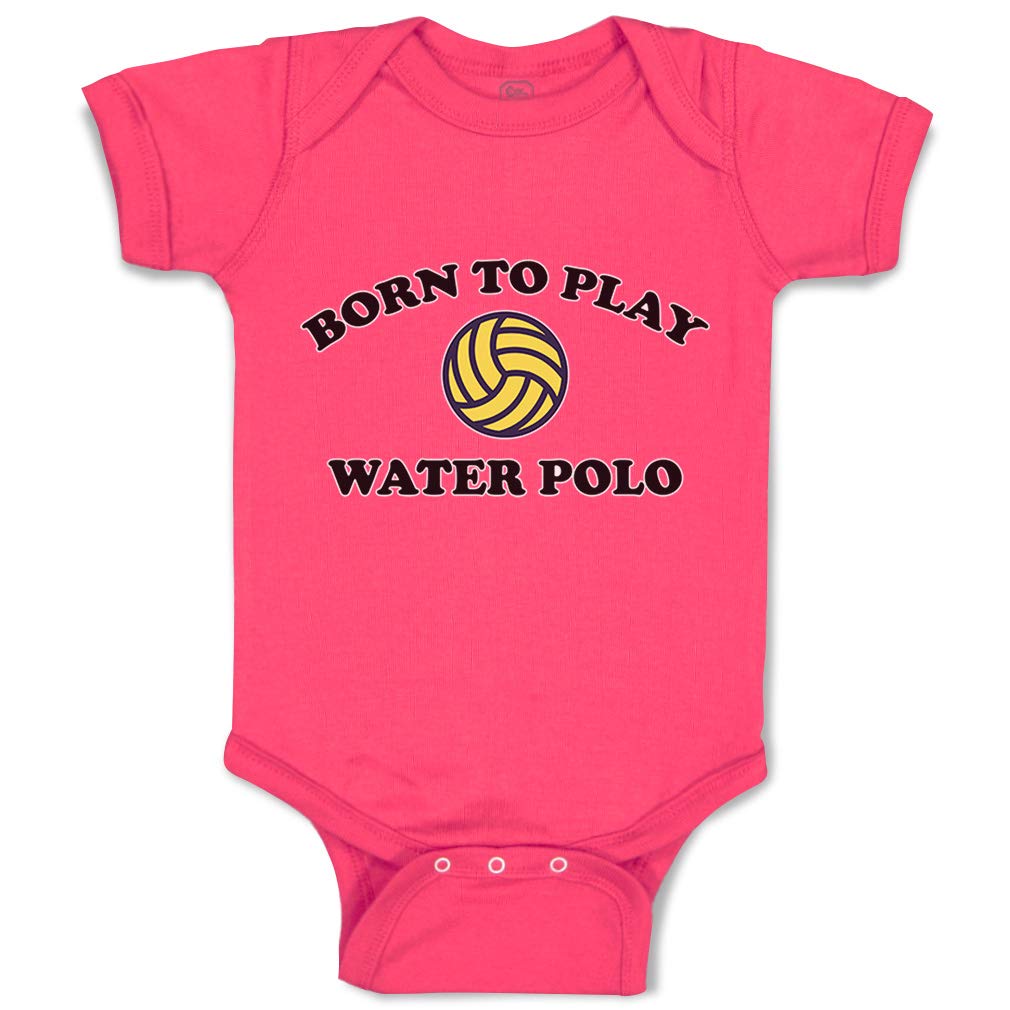 Custom Baby Bodysuit - Born to Play Water Polo - 100% Cotton Baby Clothes for Boys & Girls - Perfect for Newborns, Infants, and Toddlers - Great for Playtime, Family Photos, and Sports Events