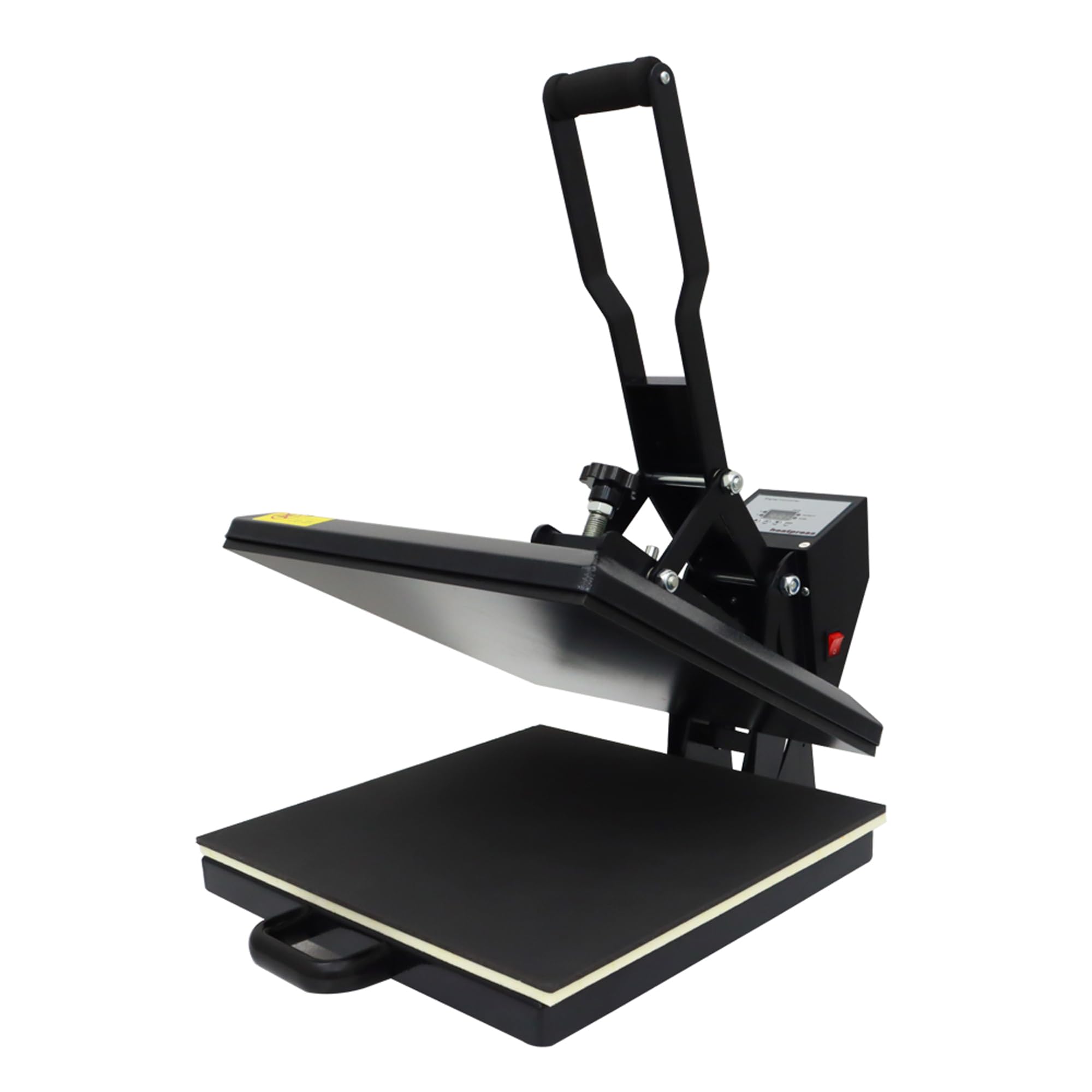 TECHTONGDA 15×15 Inch Flat Heat Press Machine 110V - Manual T-Shirt Transfer Press with Adjustable Pressure & 482℉ Max Temperature (Black) - Perfect for DIY T-Shirts, Mugs, Hats & Sublimation Projects