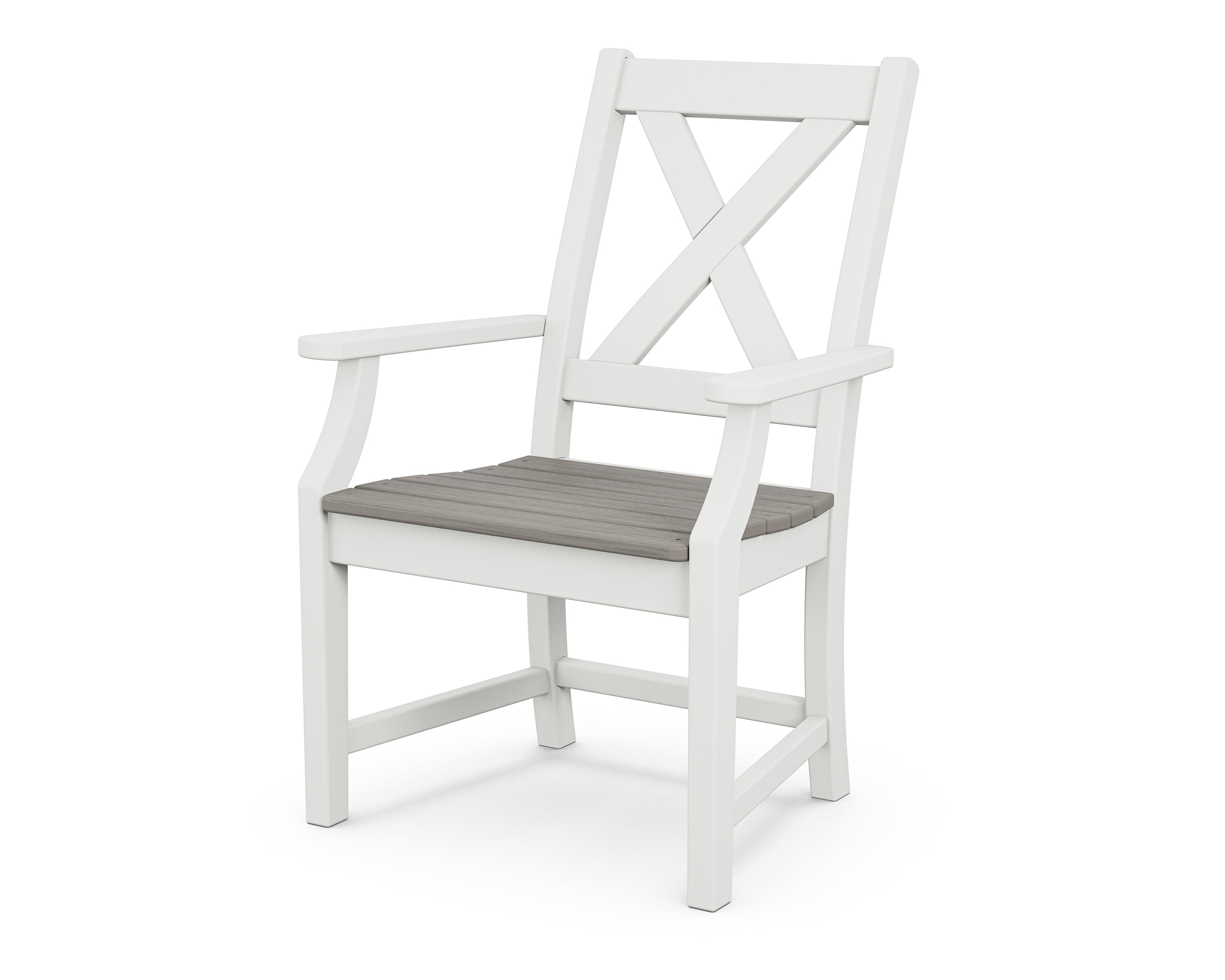 POLYWOOD Braxton Outdoor Dining Arm Chair - Weather-Resistant, Durable & Comfortable - Perfect for Patio, Deck, and Garden Use