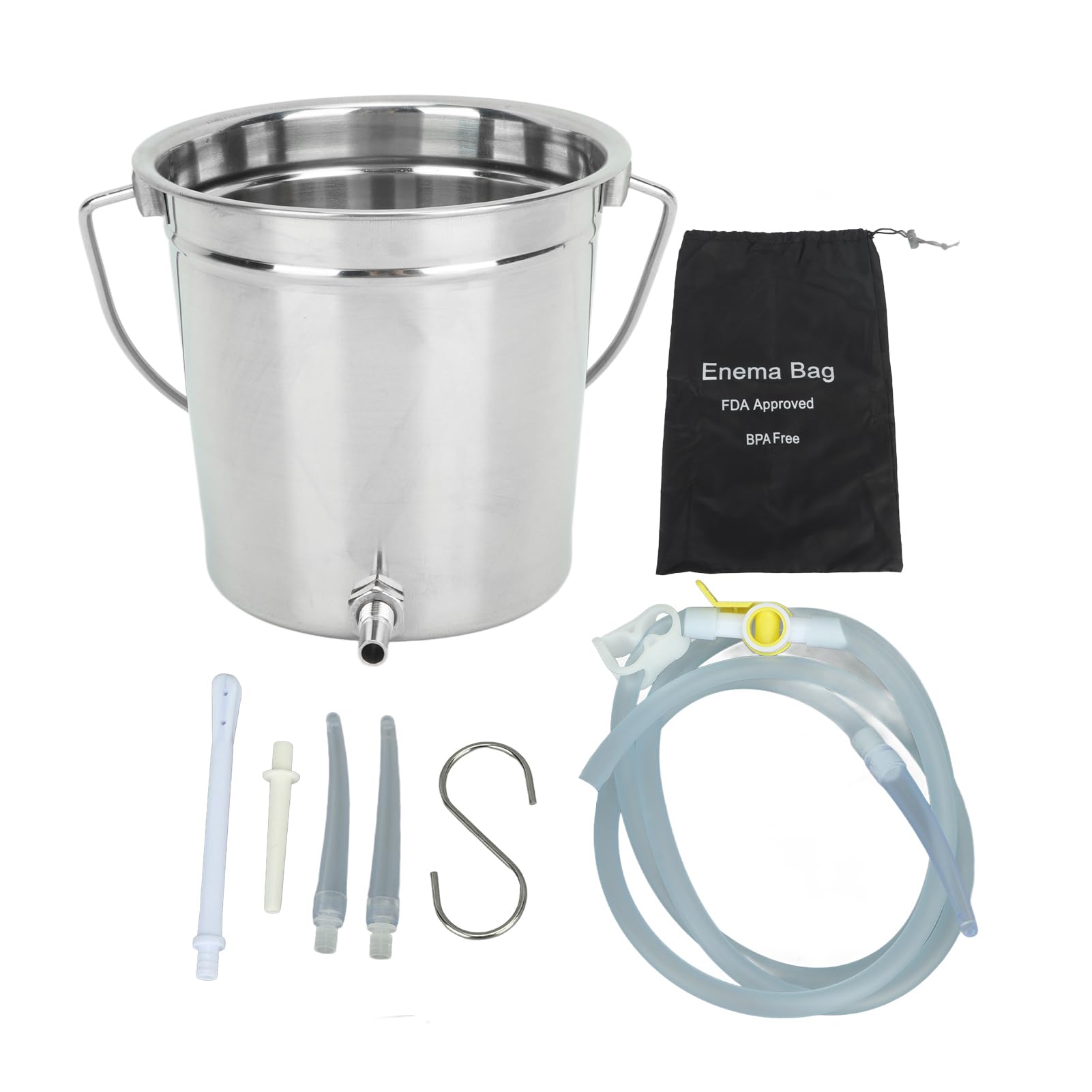 Fdit 1.3L Enema Bucket Kit - Medical Grade Enema Bag with Wash Rinse Tool for Colon Cleansing & Home Use | Essential for Cheese Makers & Household Hygiene