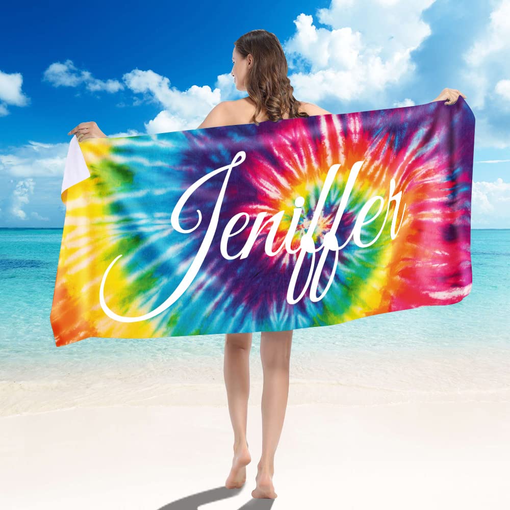 Personalized Monogram Beach Towel - 60
