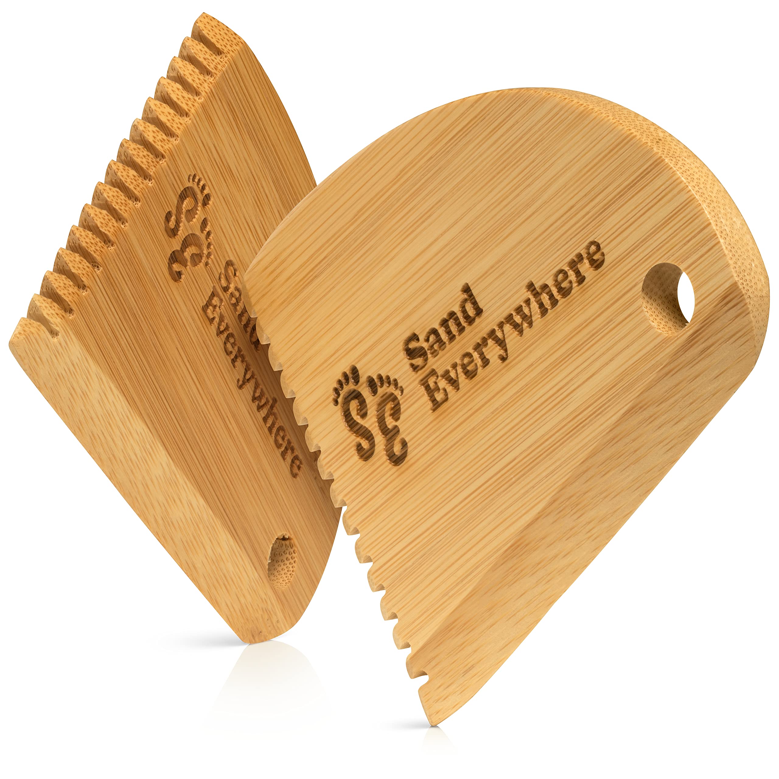 **Bamboo Surf Wax Comb 2 Pack - Surfboard Wax Scraper & Wax Remover Tool for Sex Wax, Sticky Bumps & More - Perfect for Surfers & Beach Lovers - Great Gift for Surfing Enthusiasts**    *(Use Case: Ideal for surfers to easily apply, scrape, and remove wax from surfboards, ensuring better grip and performance on the waves.)*